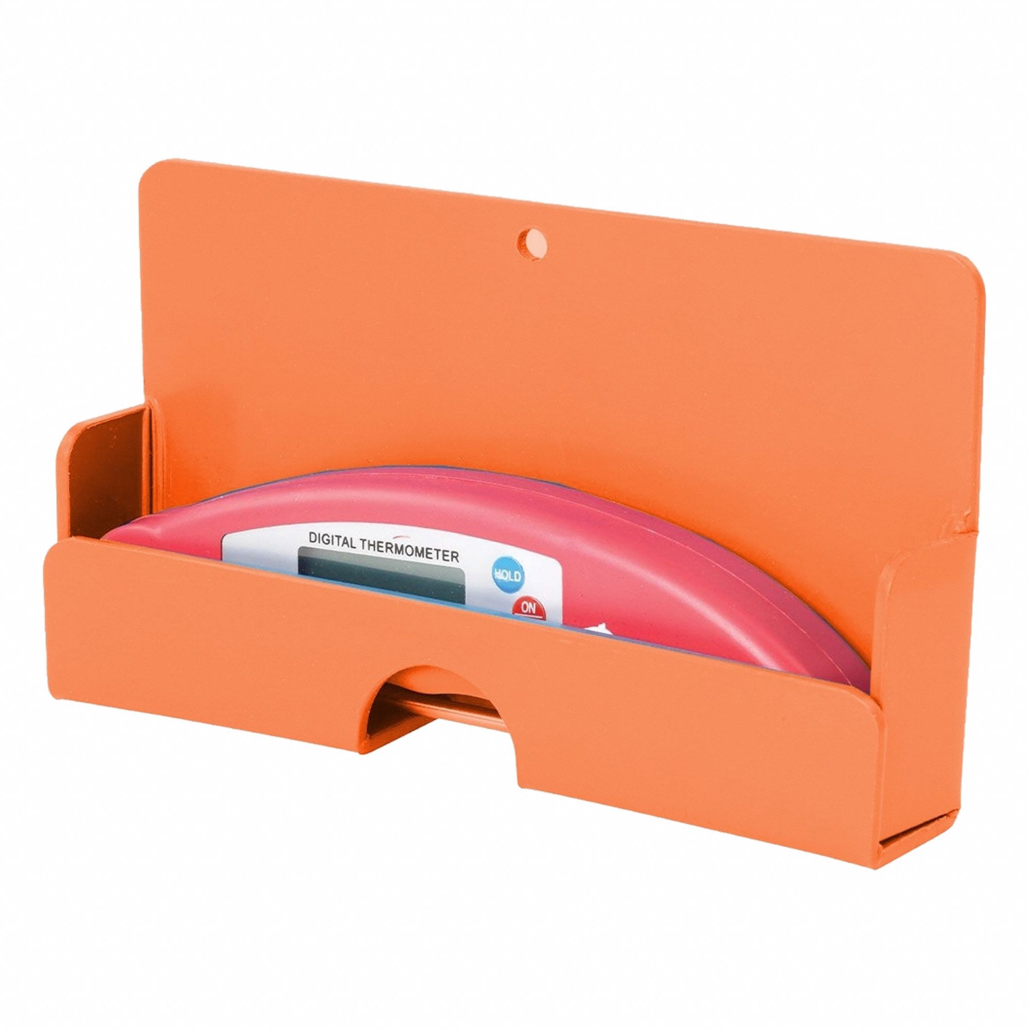 Thermometer Probe Holder: 6 5/8 in Overall Lg, Metal Detectable