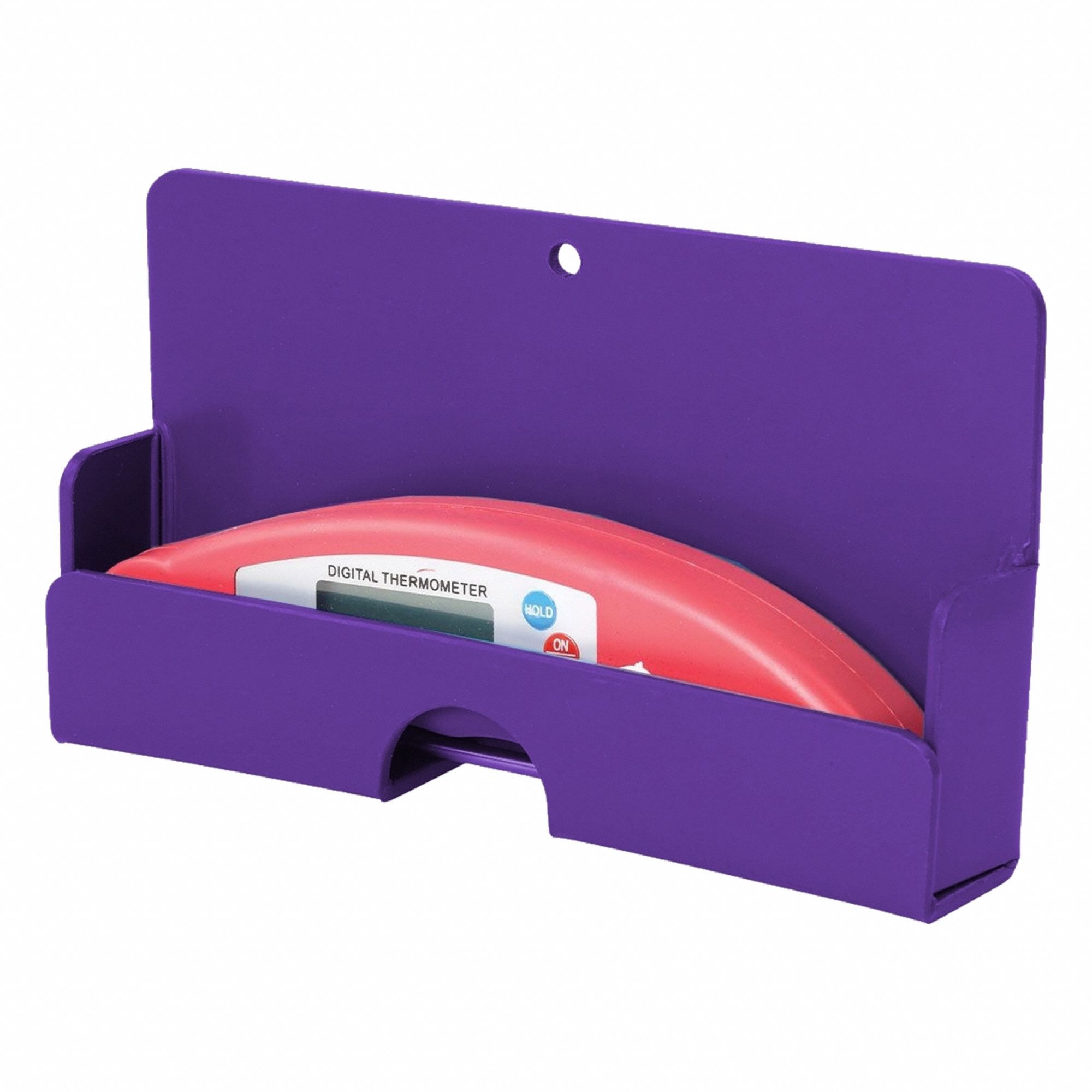 Meat Thermometer Probe Holder: 6 5/8 in Overall Lg, Metal Detectable