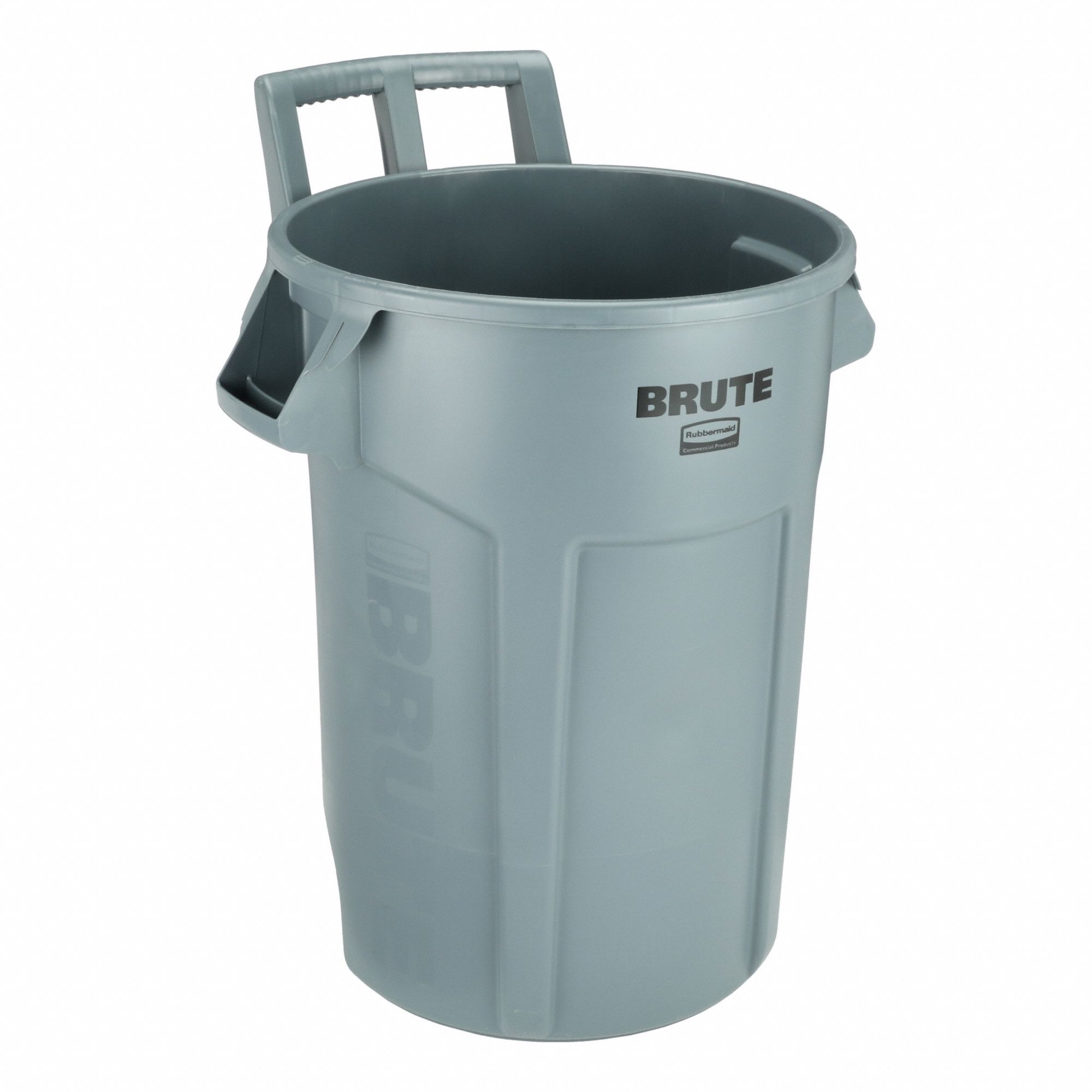ROLLOUT TRASH CAN, GREY, 32 GALLON CAPACITY, 34 IN OVERALL H, BRUTE