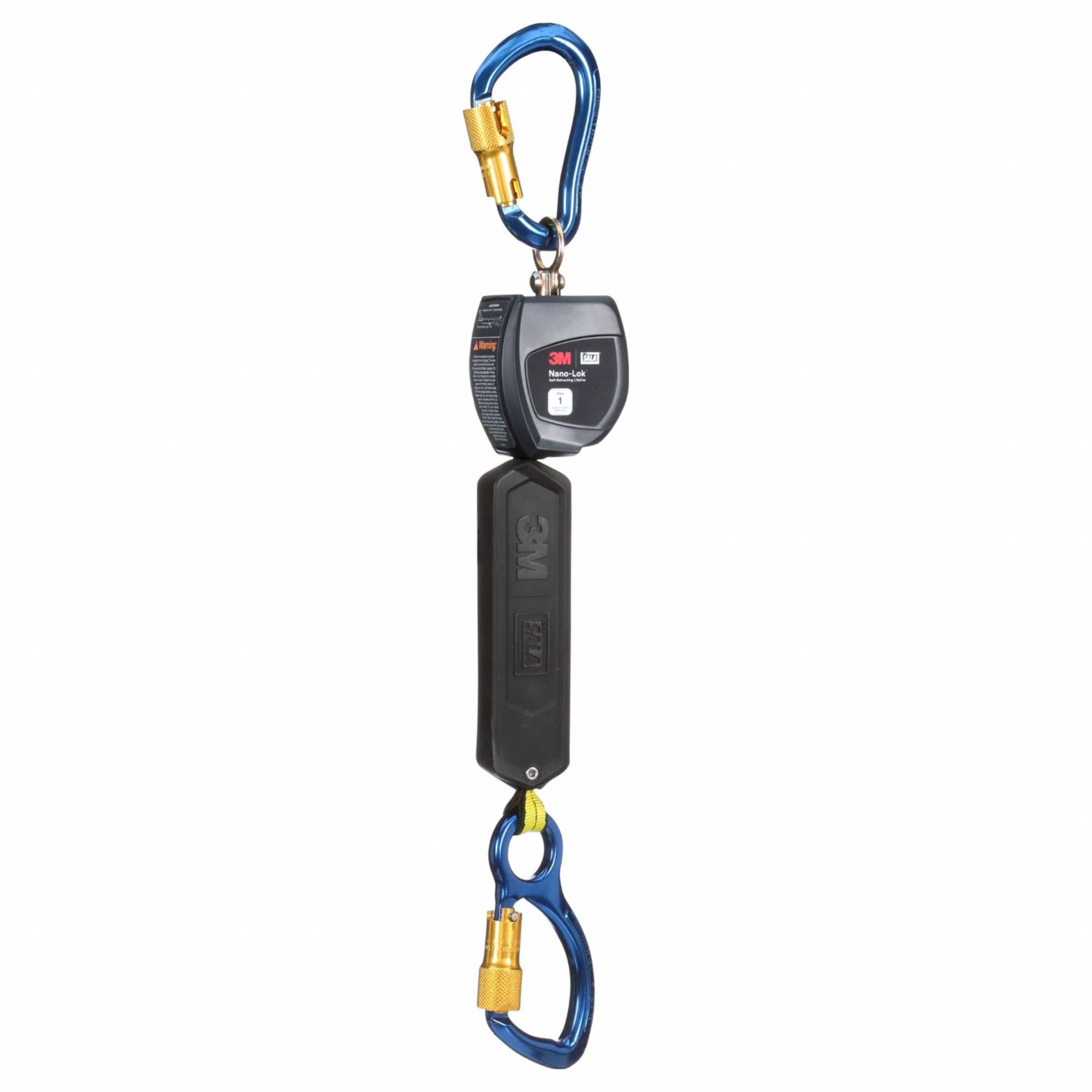 Personal Self Retracting Lifeline: Aluminum Carabiner Anchor, Harness Aluminum Carabiner