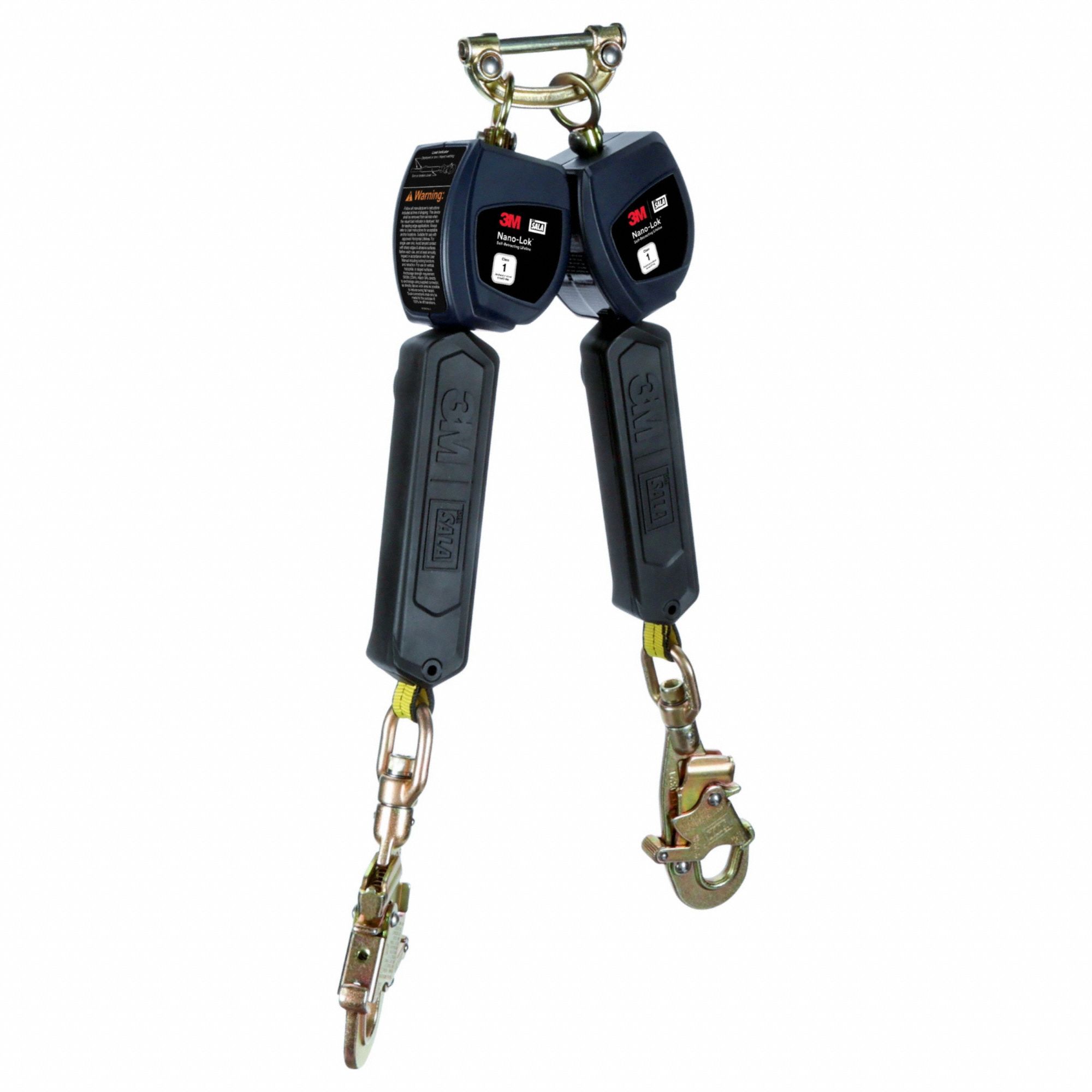 Personal Self Retracting Lifeline: Steel Snap Hook Anchor, Harness Steel Quick-Connect