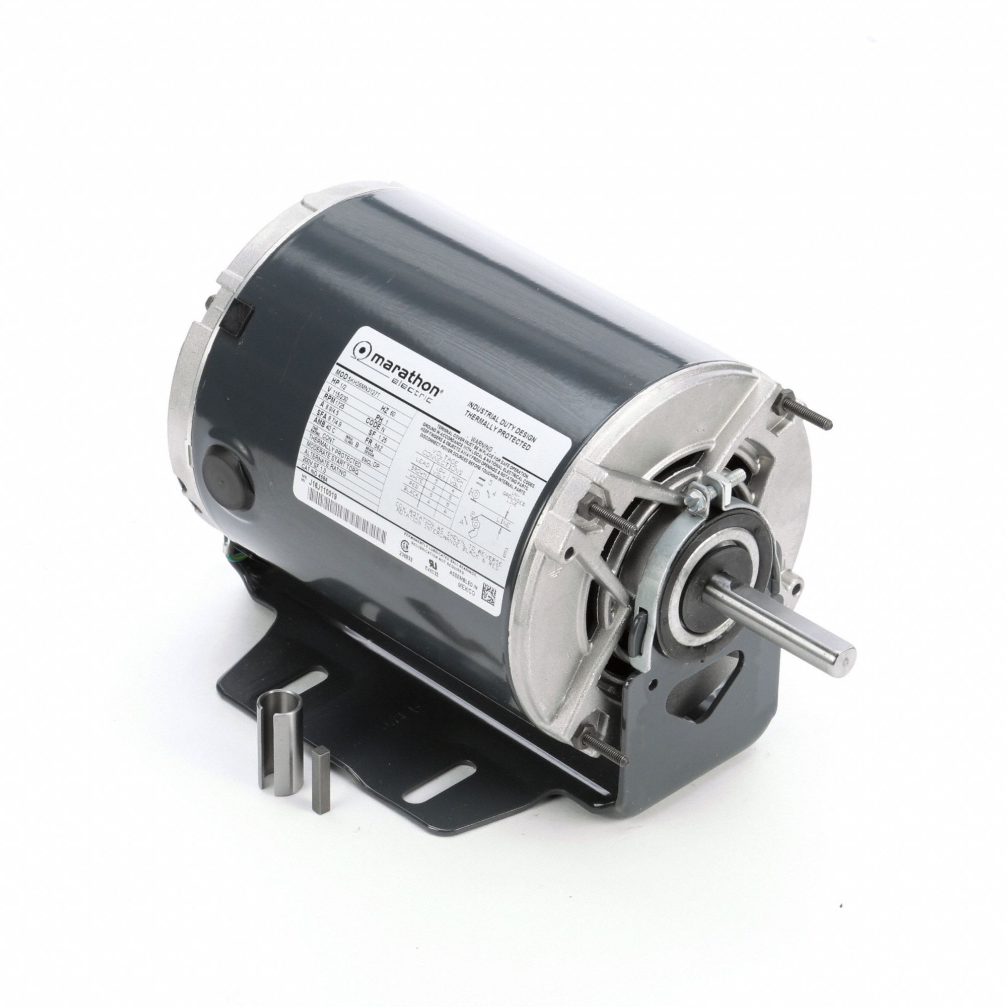 Fan and Blower Motor: 1 Speed, Open Drip Proof, Cradle Base Mount, 1/2 hp Horsepower, Auto