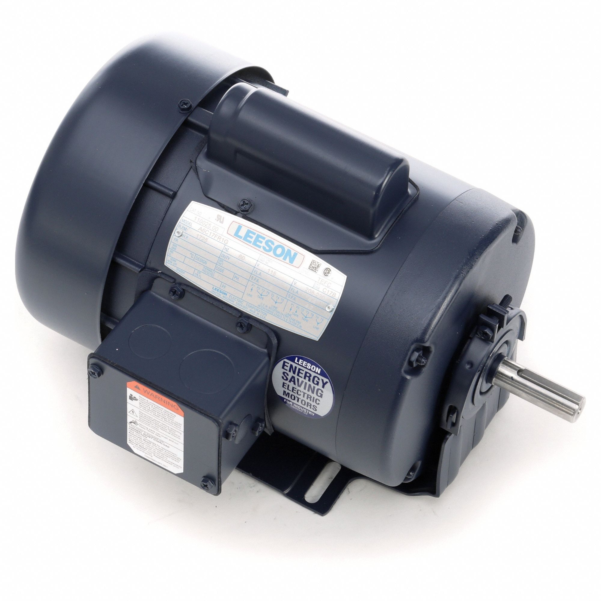 General Purpose Motor: Single Phase, 1/2 hp, 115/230V AC, 56 Frame Size, 5/8 in x 1 7/8 in, B