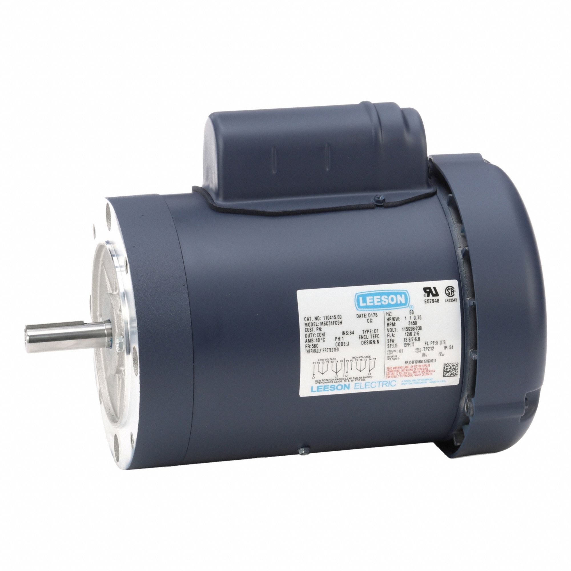 GeneralPurposeMotor 1hp 3450RPM 56C