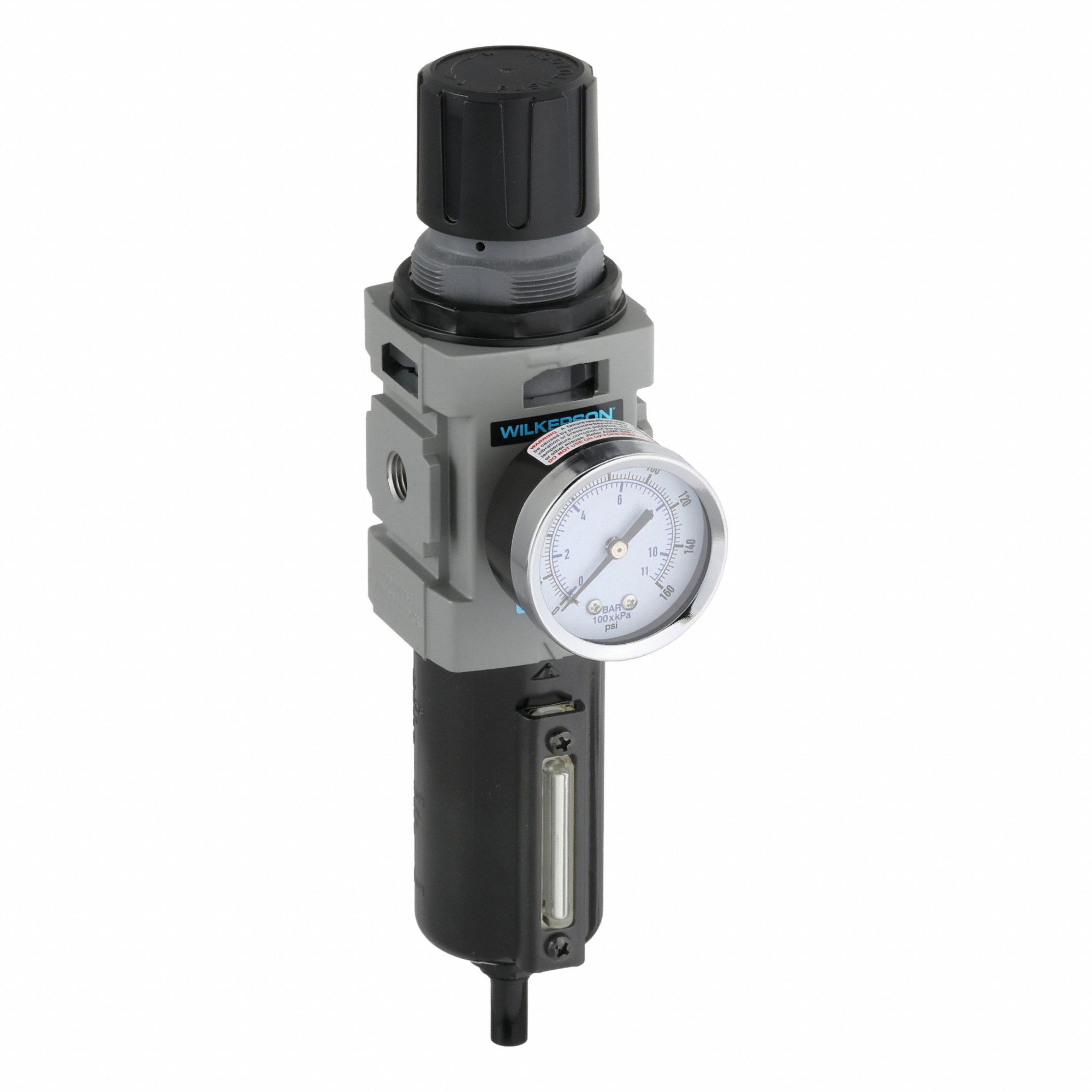 Filter/Regulator: 18 Series, 1/4 in NPT, 148 scfm, 5 micron, 0 psig to 125 psig, Aluminum