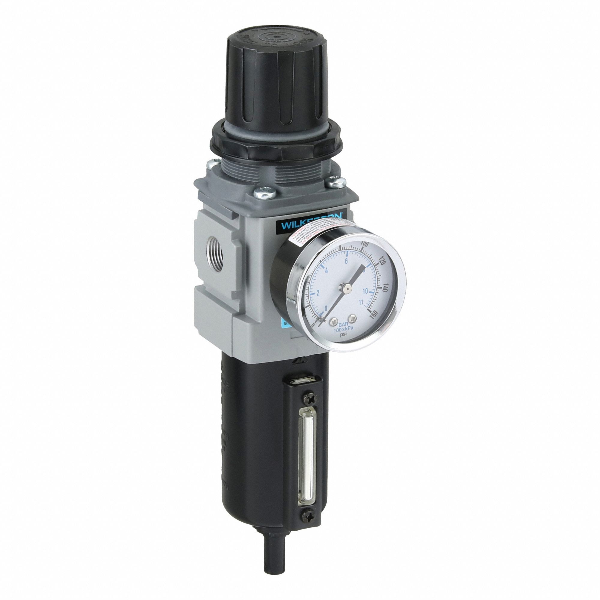Filter/Regulator: 18 Series, 3/8 in NPT, 158 scfm, 5 micron, 0 psig to 125 psig, Aluminum