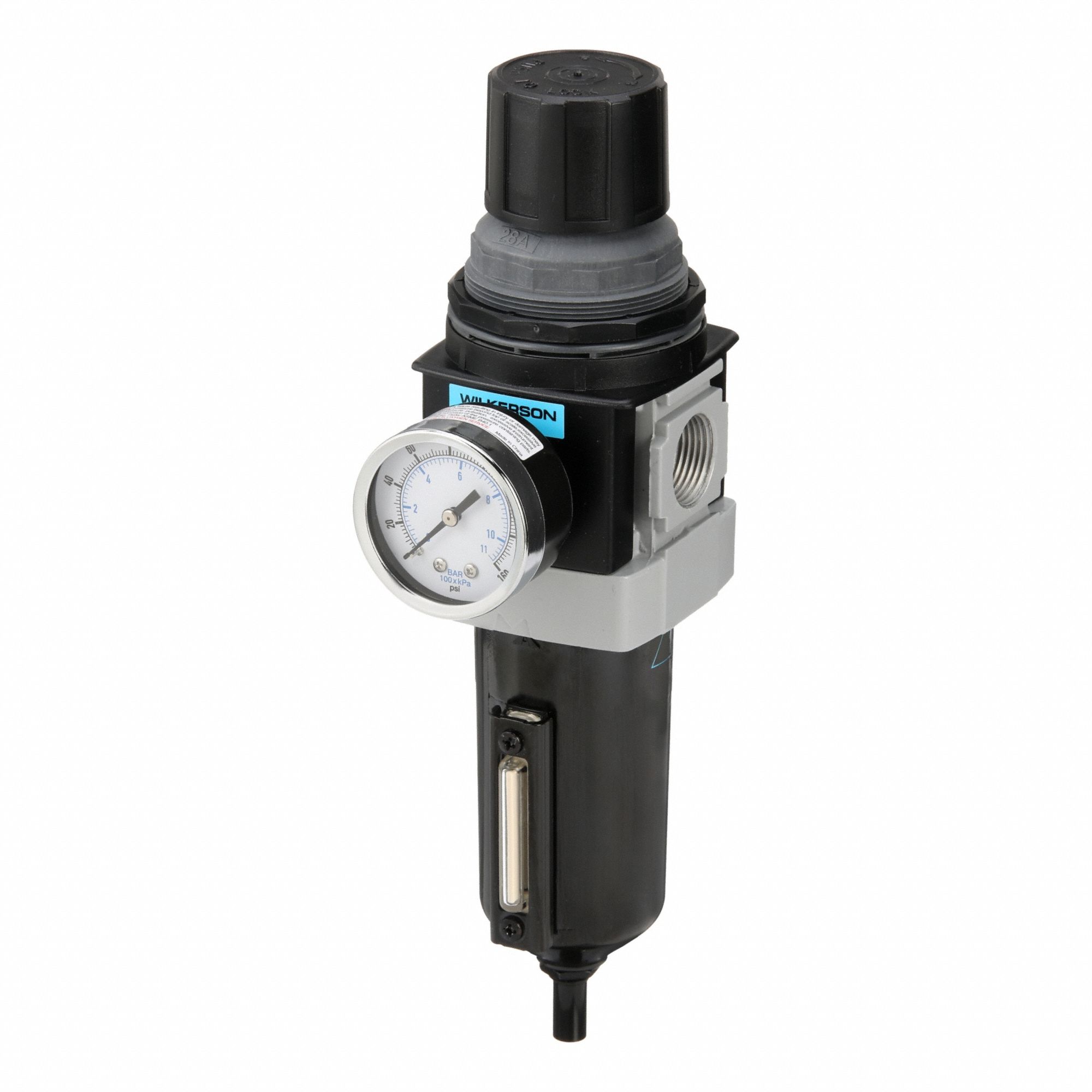 Filter/Regulator: 28 Series, 3/4 in NPT, 235 scfm, 5 micron, 0 psig to 125 psig, Aluminum