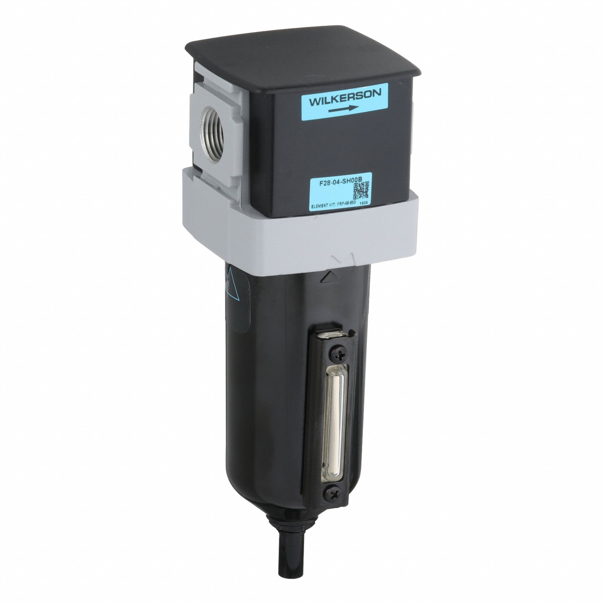 Filter: Particulate, 1/2 in NPT, 5 micron, 120 scfm, 250 psig Max Op Pressure, Metal Bowl