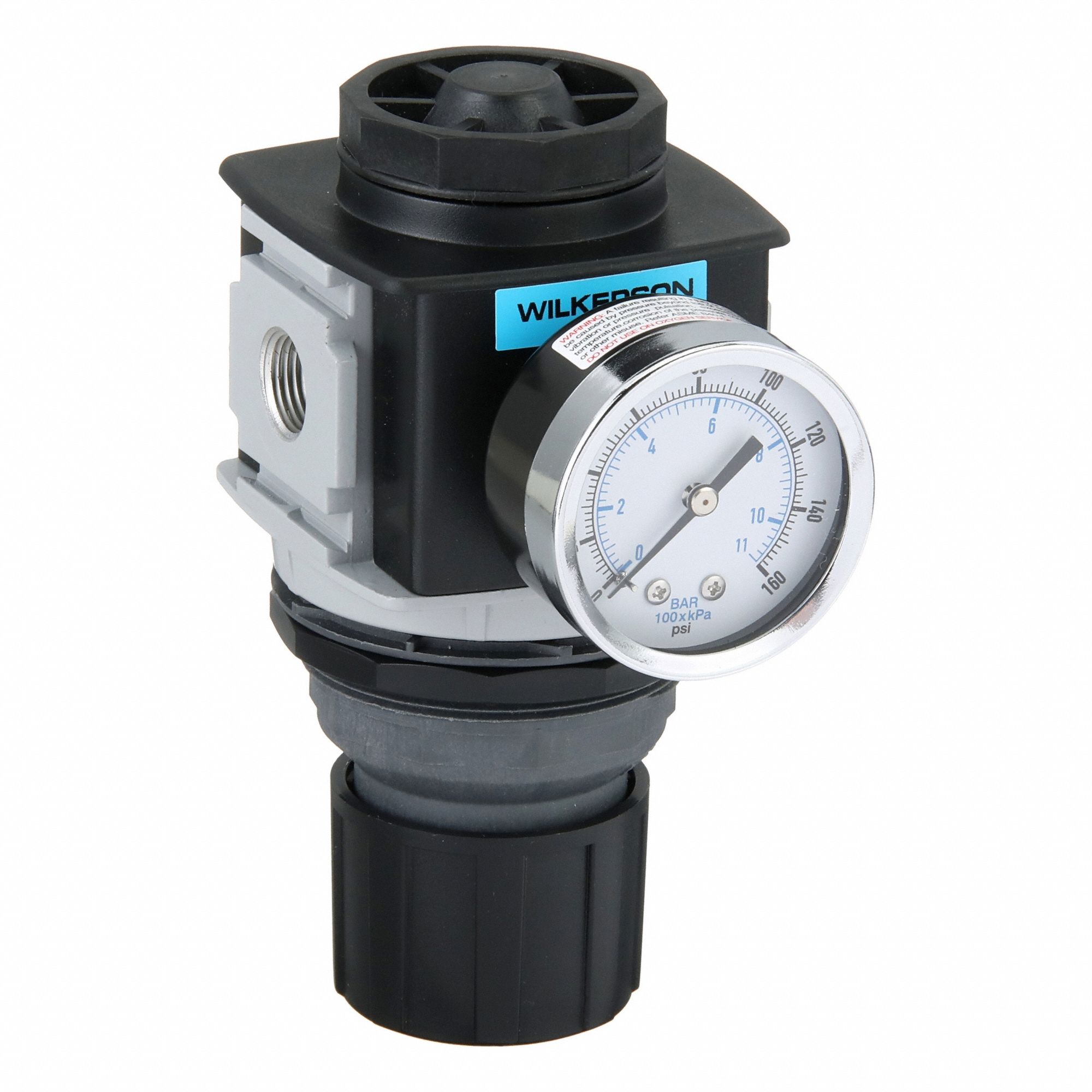 Regulator: Aluminum, 3/8 in NPT, 228 scfm, 0 psig to 250 psig, 300 psig Max Op Pressure