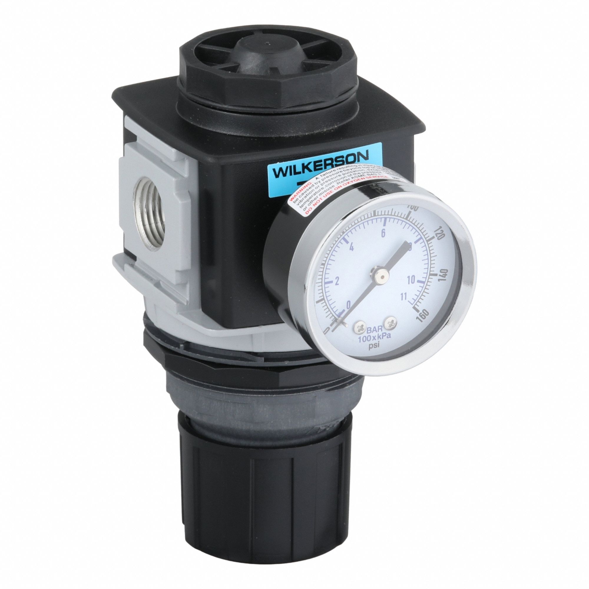 Regulator: Aluminum, 1/2 in NPT, 233 scfm, 0 psig to 125 psig, 300 psig Max Op Pressure