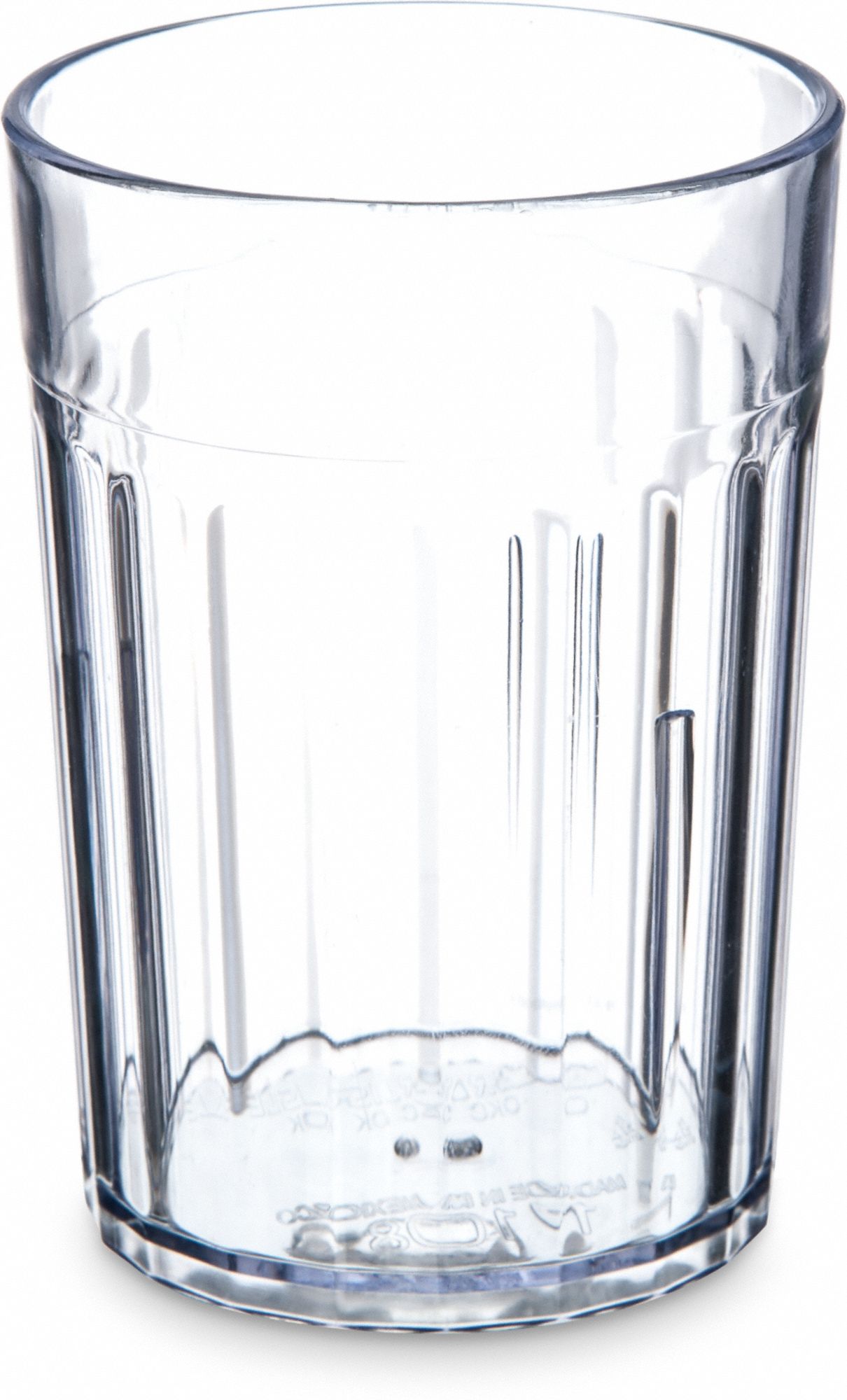 Tumbler: Bistro, 8.5 fl oz Capacity, Clear, SAN, 2 3/4 in Dia, 3 7/8 in Overall Ht, Clear