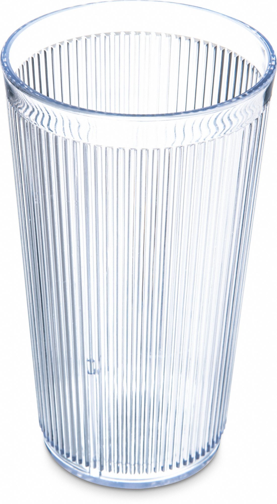 Tumbler: Caribbean Rimglow, 20.7 fl oz Capacity, Clear, SAN, 3 1/2 in Dia, Clear