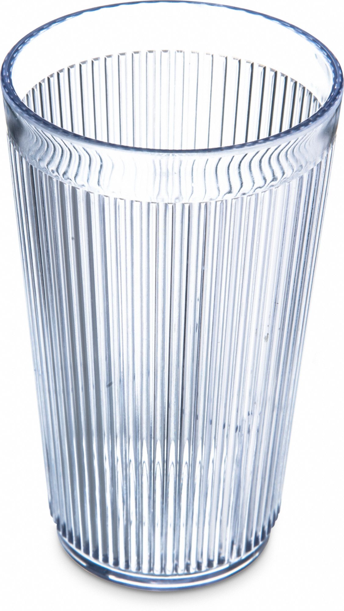 Tumbler: Caribbean Rimglow, 12.3 fl oz Capacity, Clear, SAN, 3 in Dia, 5 in Overall Ht