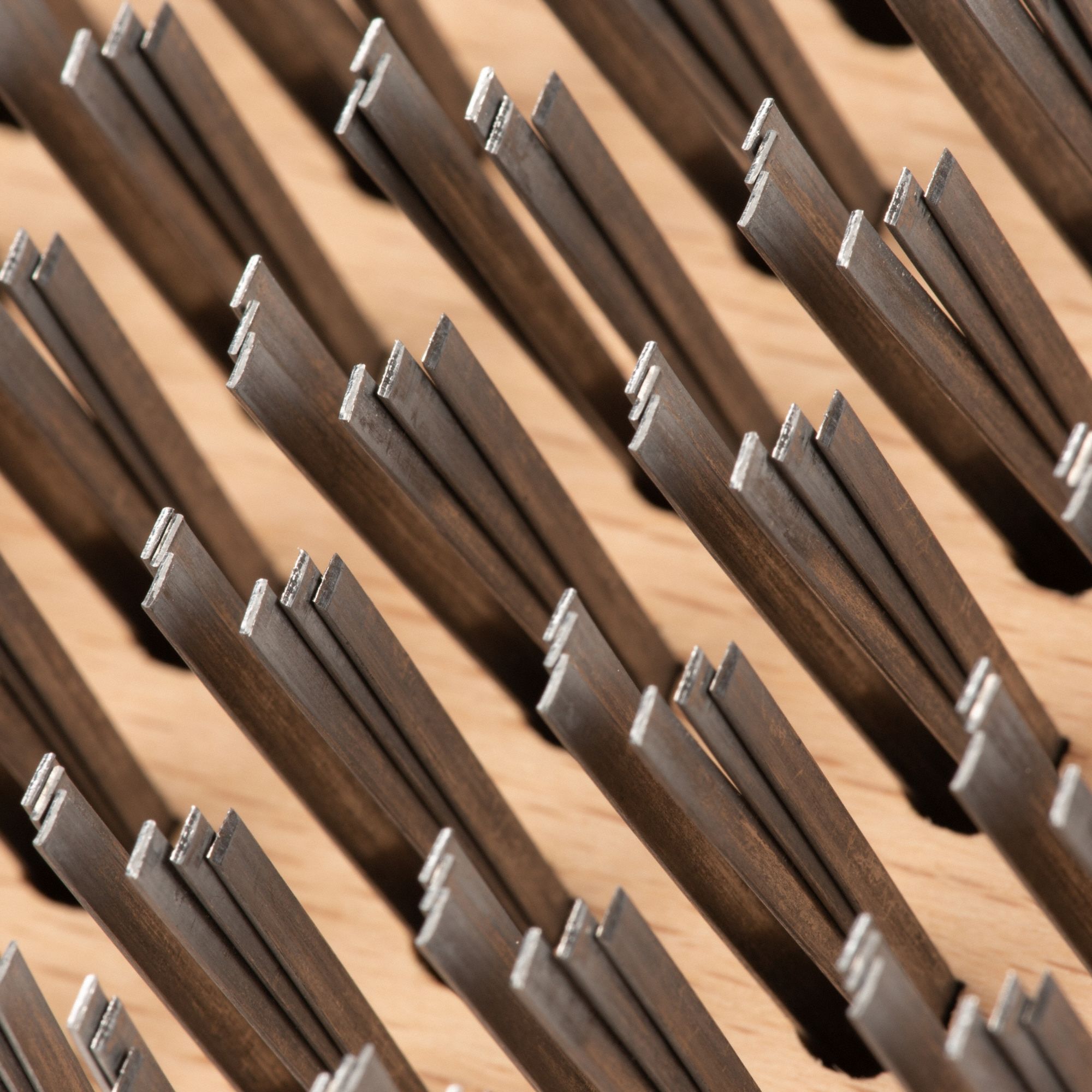 Utility Brush: 9 3/8 in Overall Lg, Steel Bristles, 1 1/4 in Bristle Lg, Plastic Handle