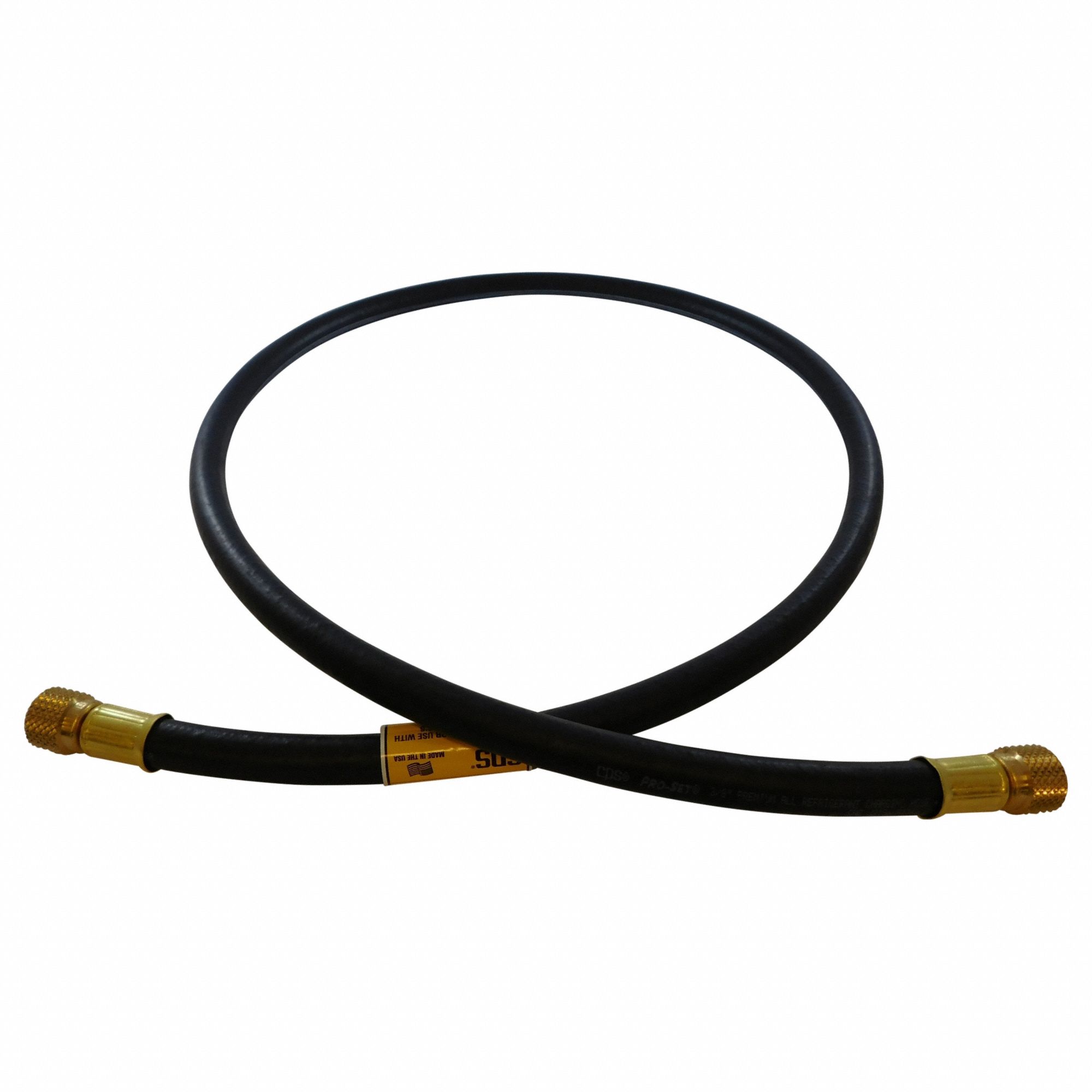 Hose: 5 ft Lg, 0° Angle, Black, Nylon, Single Hose, No Valve Termination