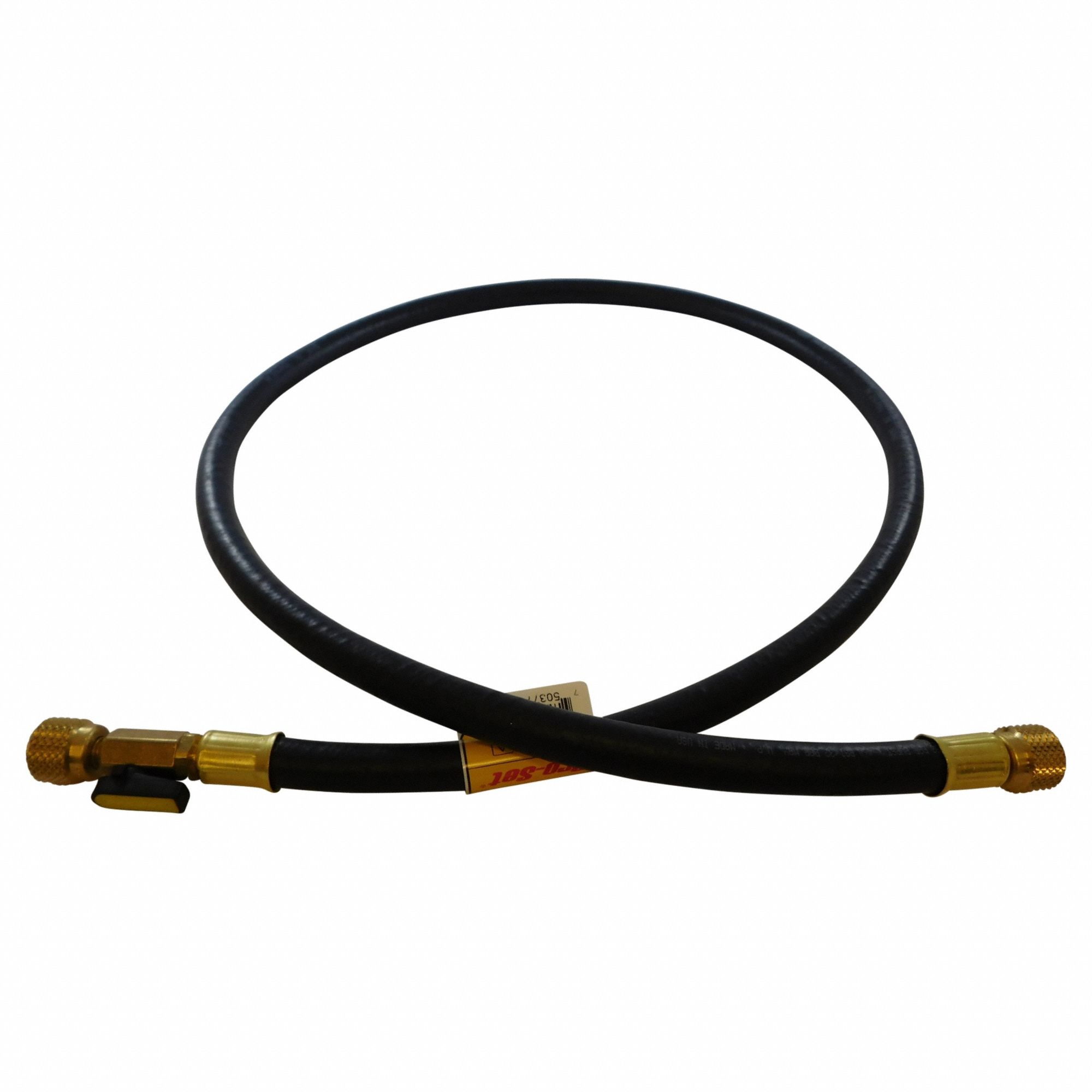 Hose: 5 ft Lg, 0° Angle, Black, Nylon, Single Hose, Ball Valve