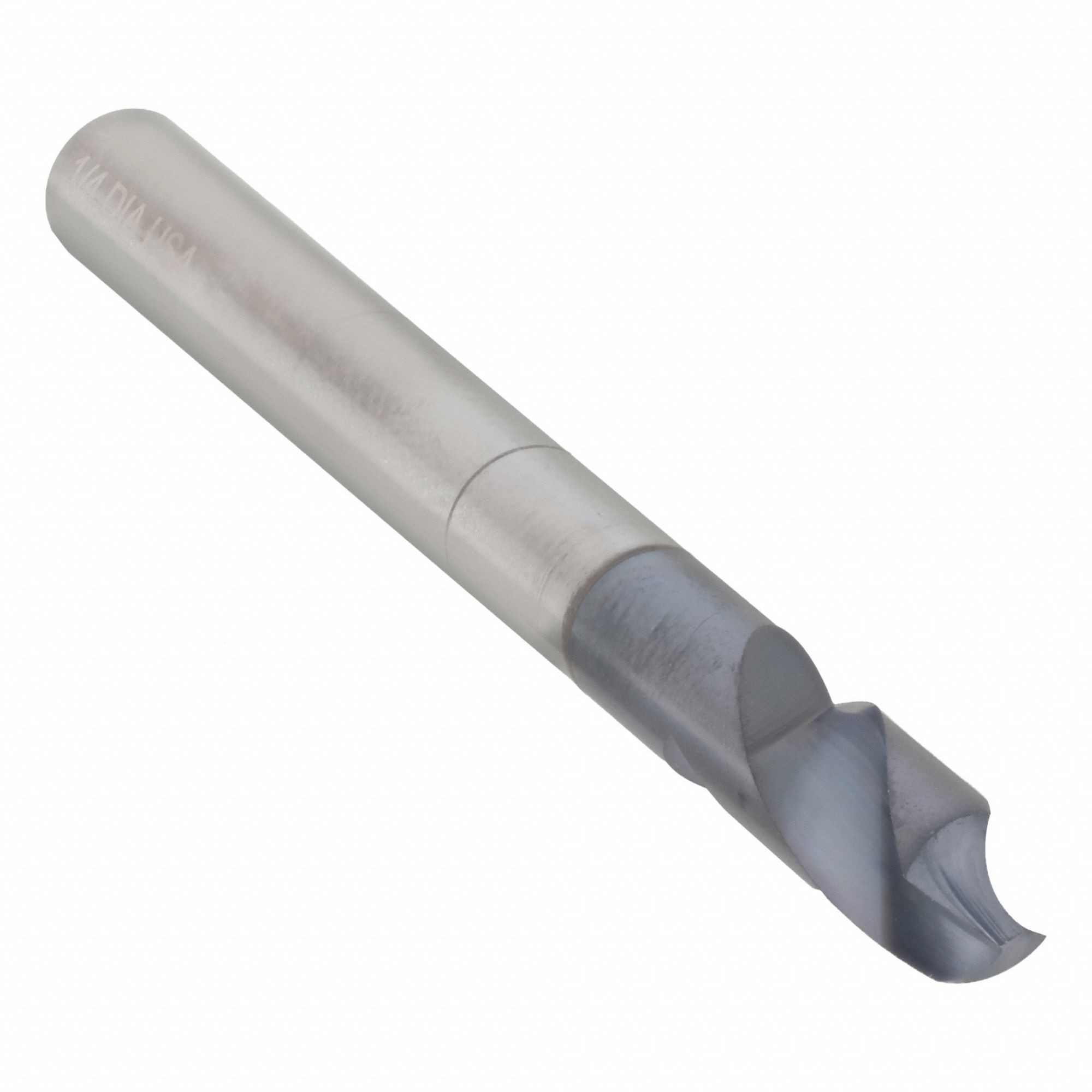 Spotting Drill Bit: 1/4 in, 90°, AlTiN Coated Carbide, 3 in Overall Lg