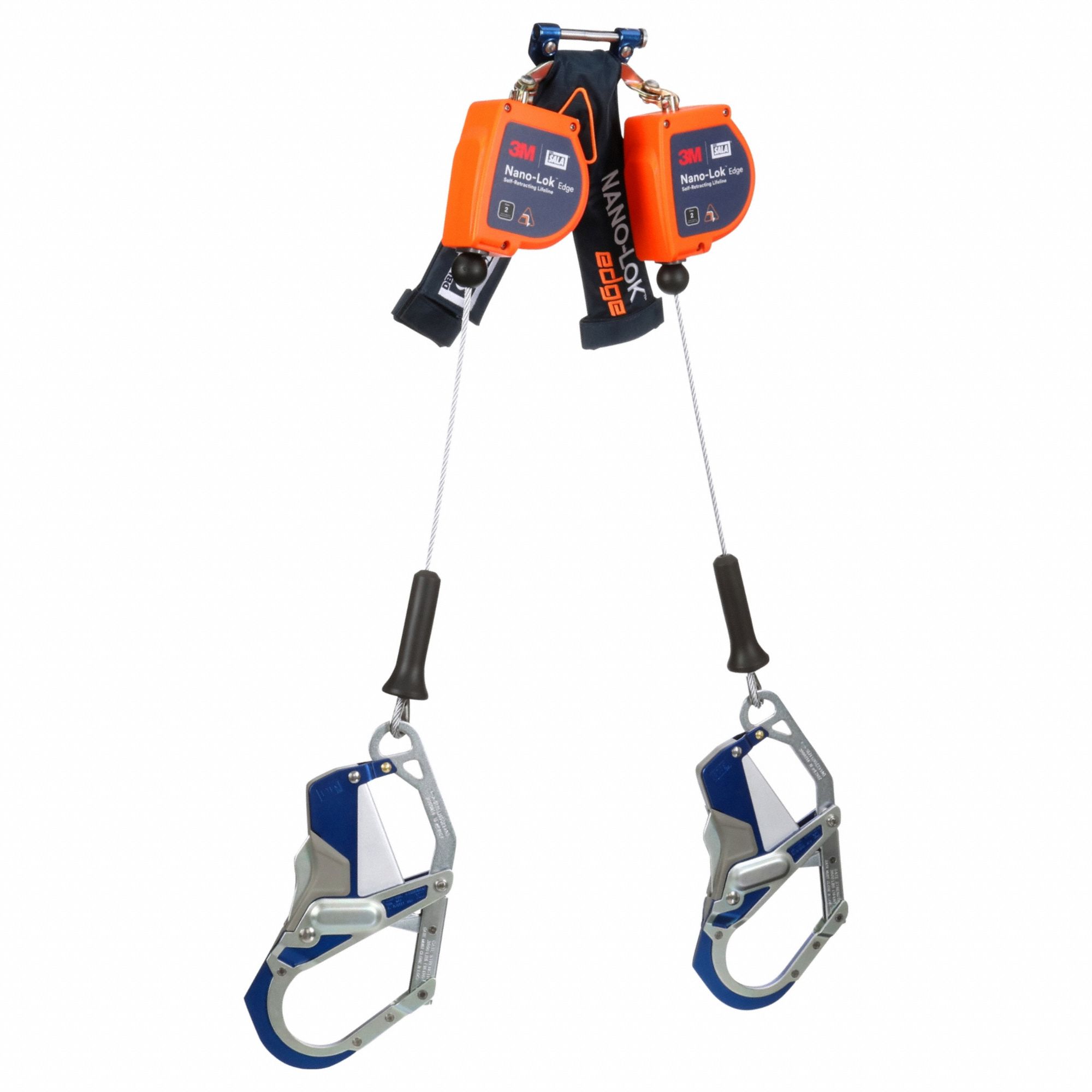 Self Retracting Lifeline: 2 1/2 inAluminum Comfort Grip Rebar Hook Anchor, 2 legs
