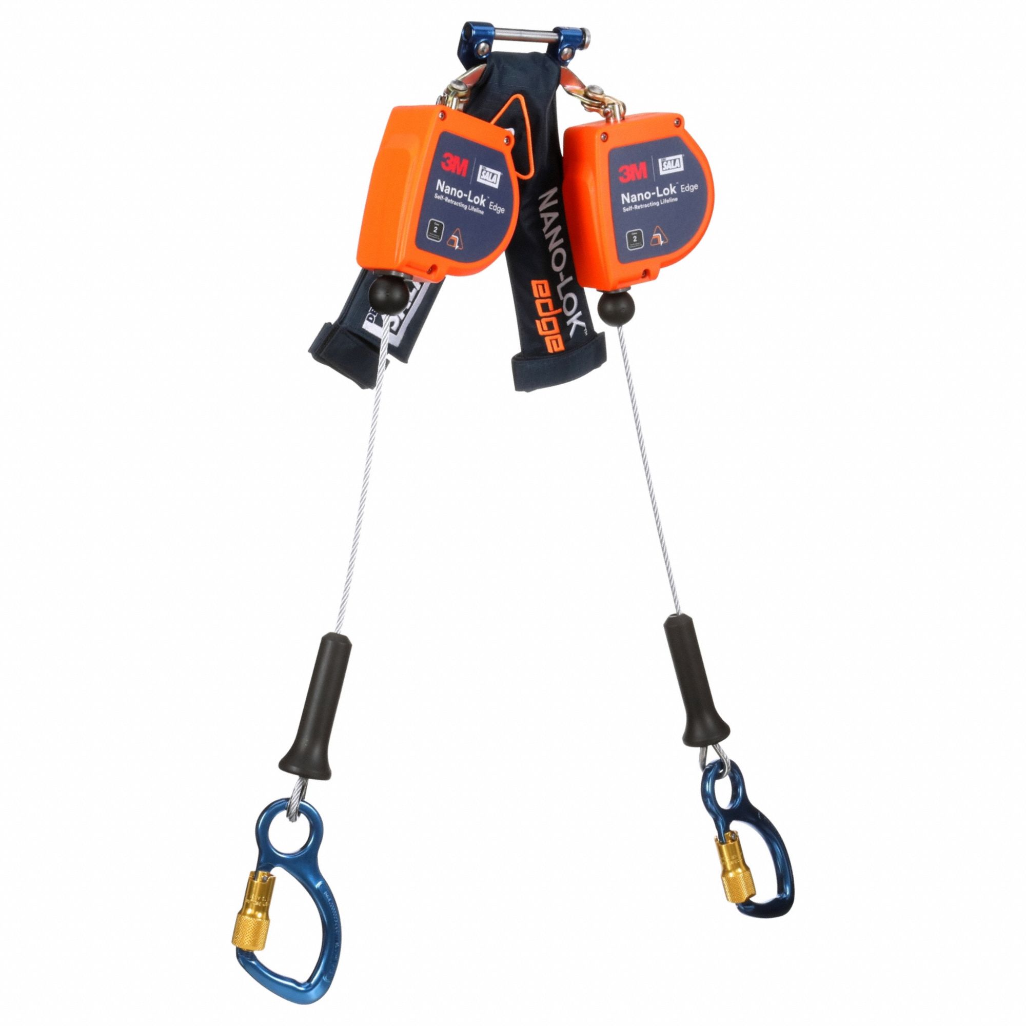 Self Retracting Lifeline: Aluminum Carabiner Anchor, Harness Aluminum Quick-Connect