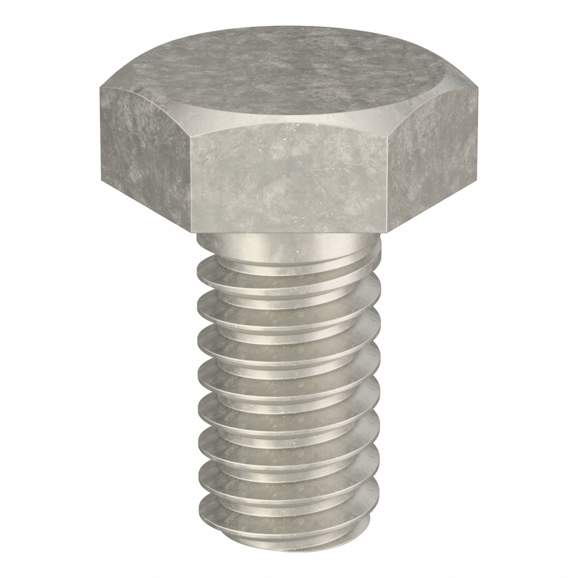 Hex Head Cap Screw: Stainless Steel, 18-8, Plain, 1/4"-20, Coarse, 1/2 in lg, Fully Threaded, Inch
