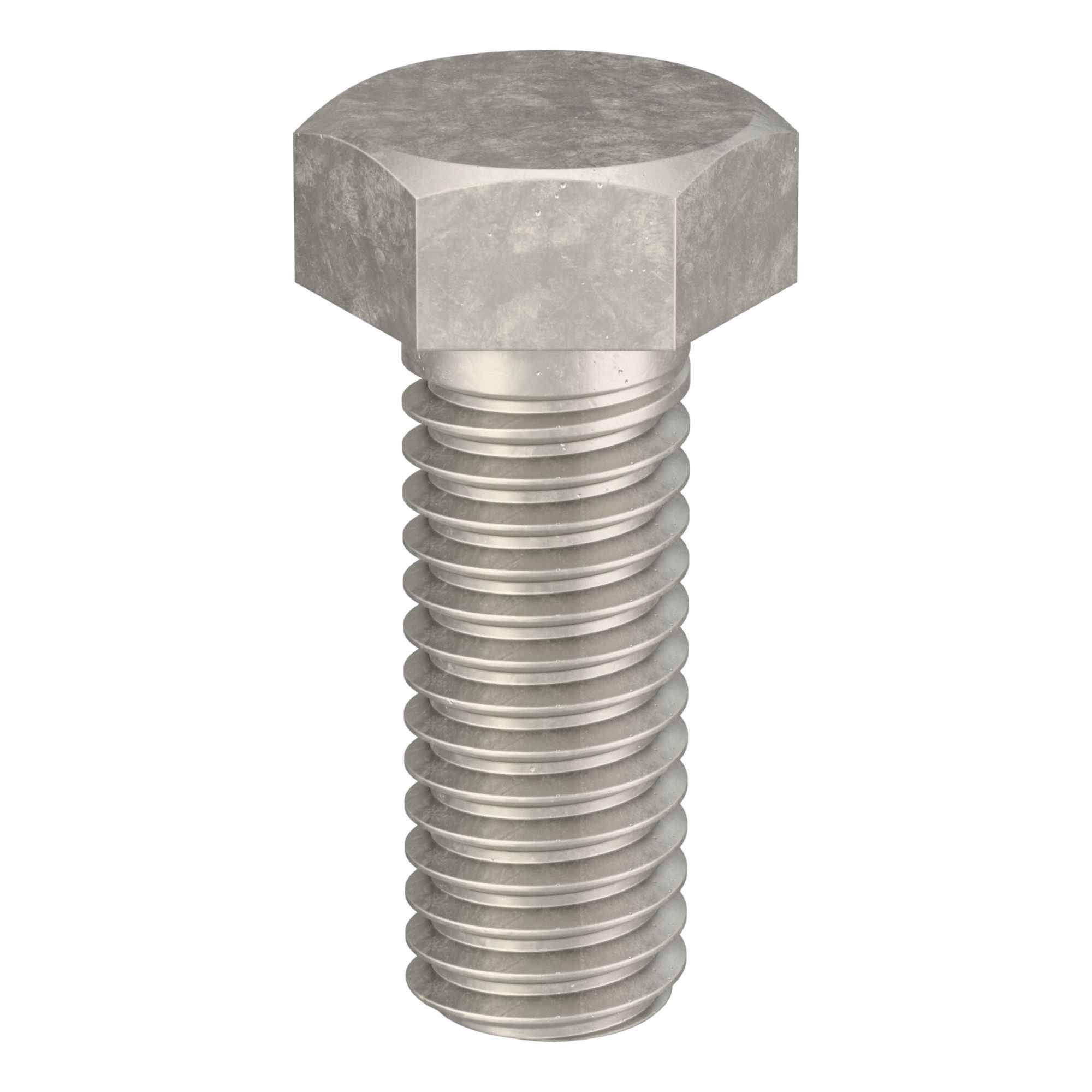 Hex Head Cap Screw: Stainless Steel, 18-8, Plain, 3/8"-16, Coarse, 1 in lg, Fully Threaded, Inch