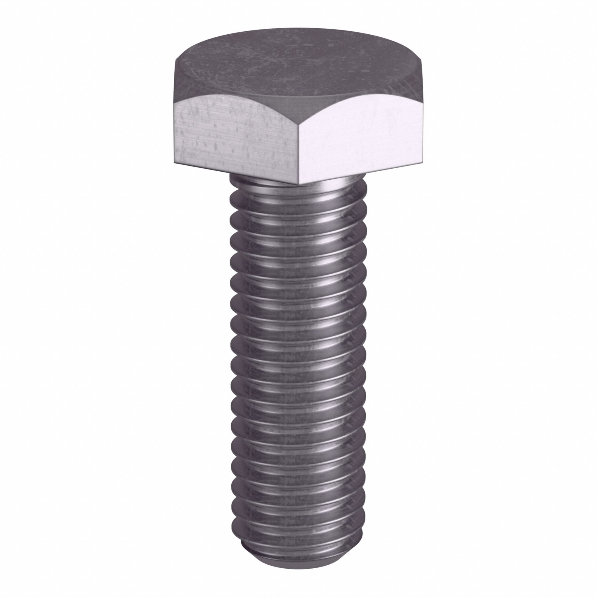 Heavy Hex Bolt: Stainless Steel, Grade B8, Plain, 3/8"-16 Thread Size, 1 1/4 in lg, 10 PK