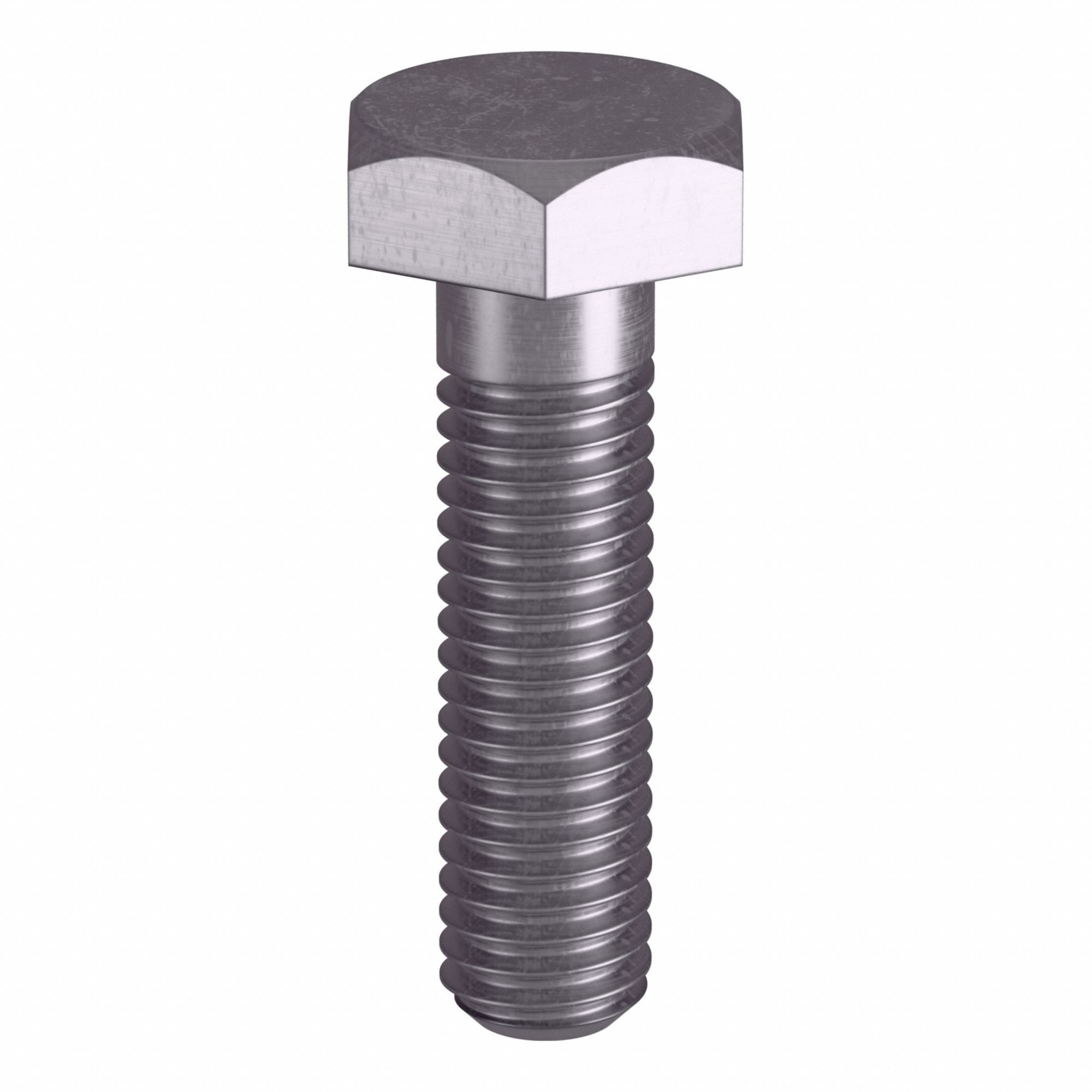 Heavy Hex Bolt: Stainless Steel, Grade B8, Plain, 3/8"-16 Thread Size, 1 1/2 in lg, 10 PK