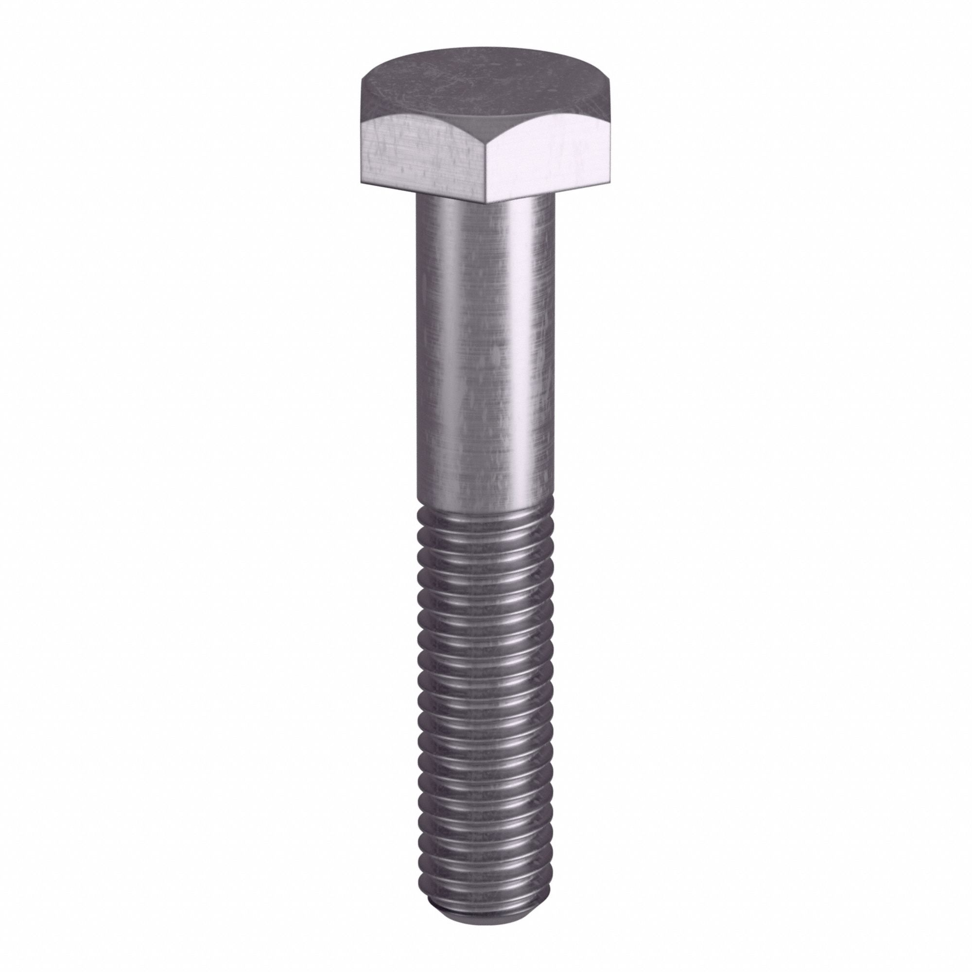 Heavy Hex Bolt: Stainless Steel, Grade B8, Plain, 3/8"-16 Thread Size, 2 1/4 in lg, 10 PK