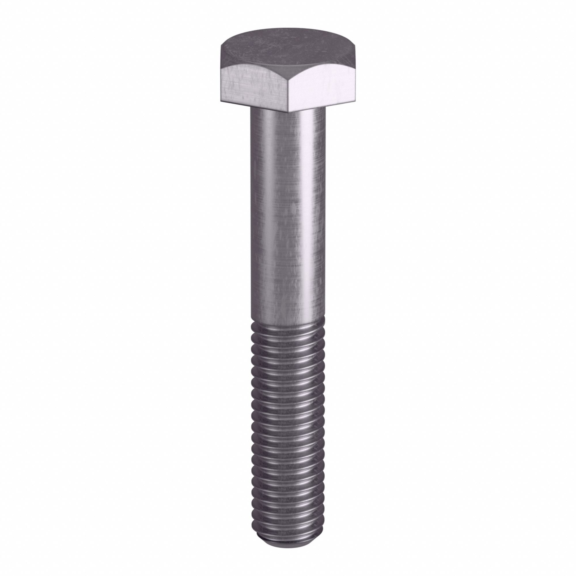 Heavy Hex Bolt: Stainless Steel, Grade B8, Plain, 3/8"-16 Thread Size, 2 1/2 in lg, 10 PK