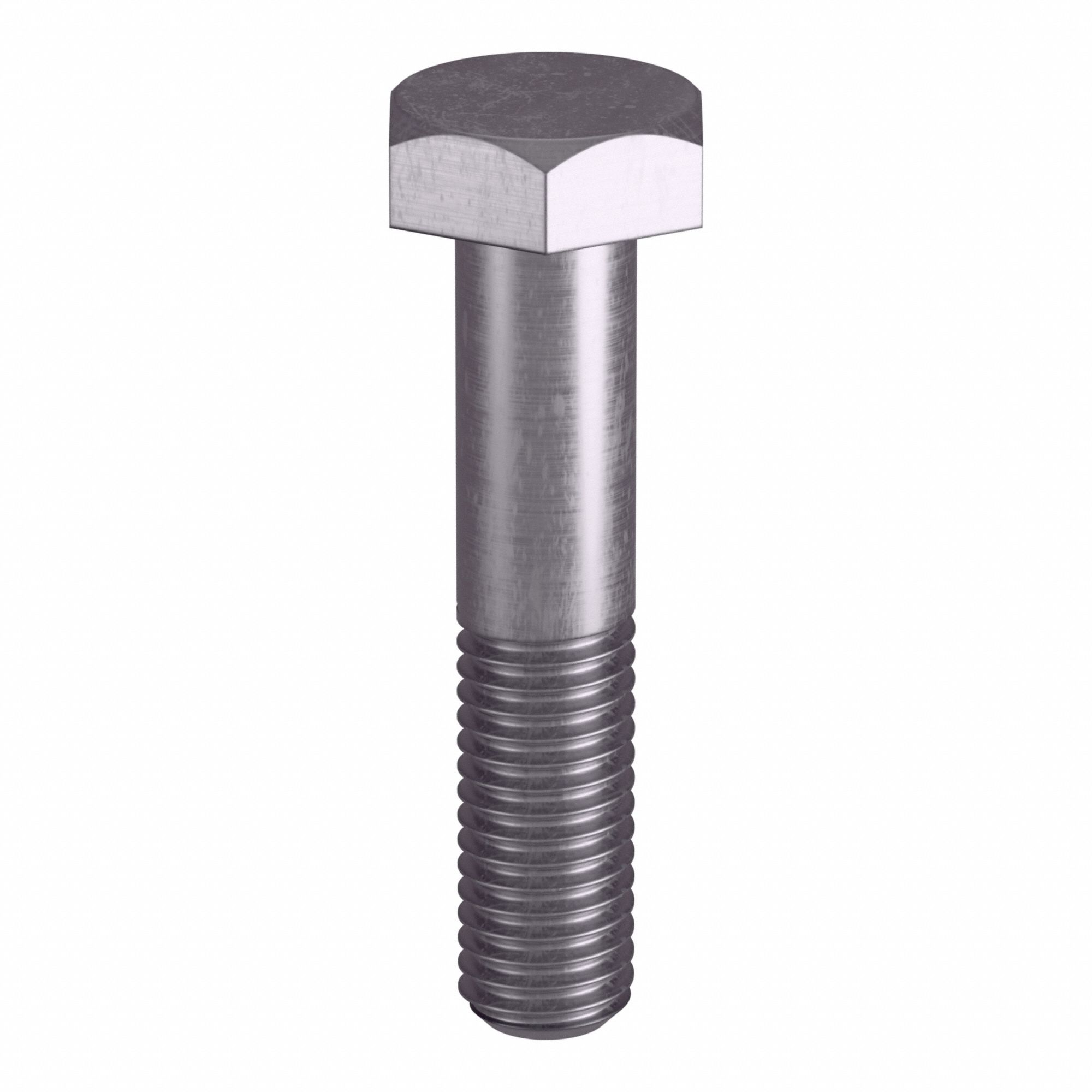 Heavy Hex Bolt: Stainless Steel, Grade B8, Plain, 1/2"-13 Thread Size, 2 1/2 in lg, 10 PK