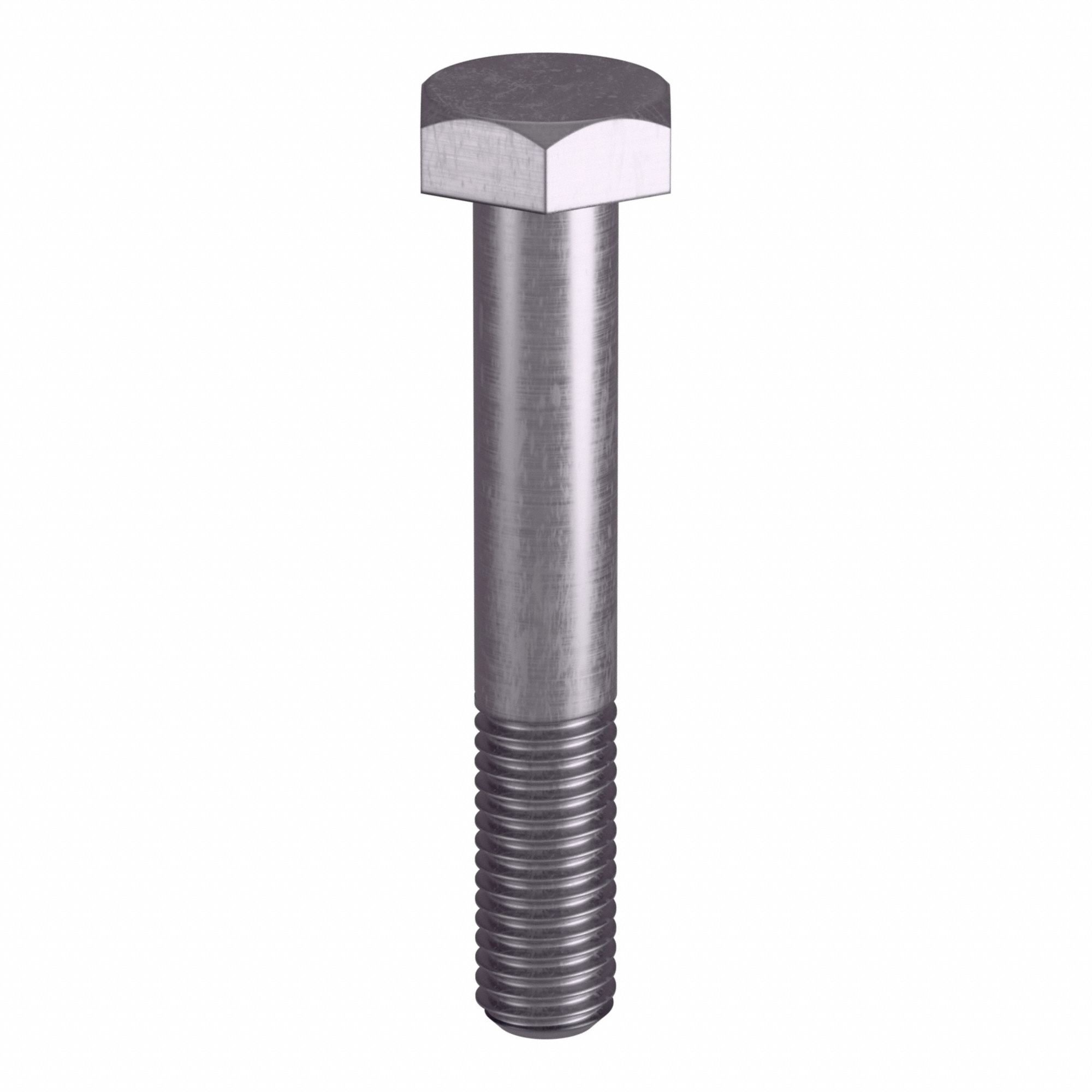 Heavy Hex Bolt: Stainless Steel, Grade B8, Plain, 1/2"-13 Thread Size, 3 1/4 in lg, 10 PK