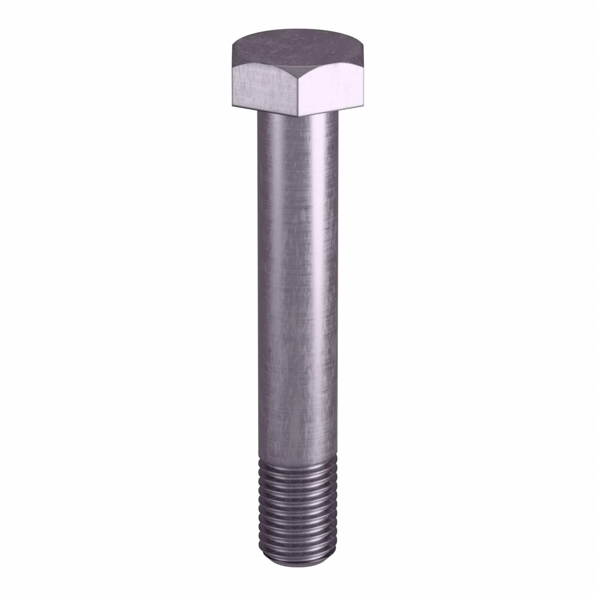 Heavy Structural Bolts: Stainless Steel, Grade B8, Plain, 7/8"-9 Thread Size, 5 1/2 in lg