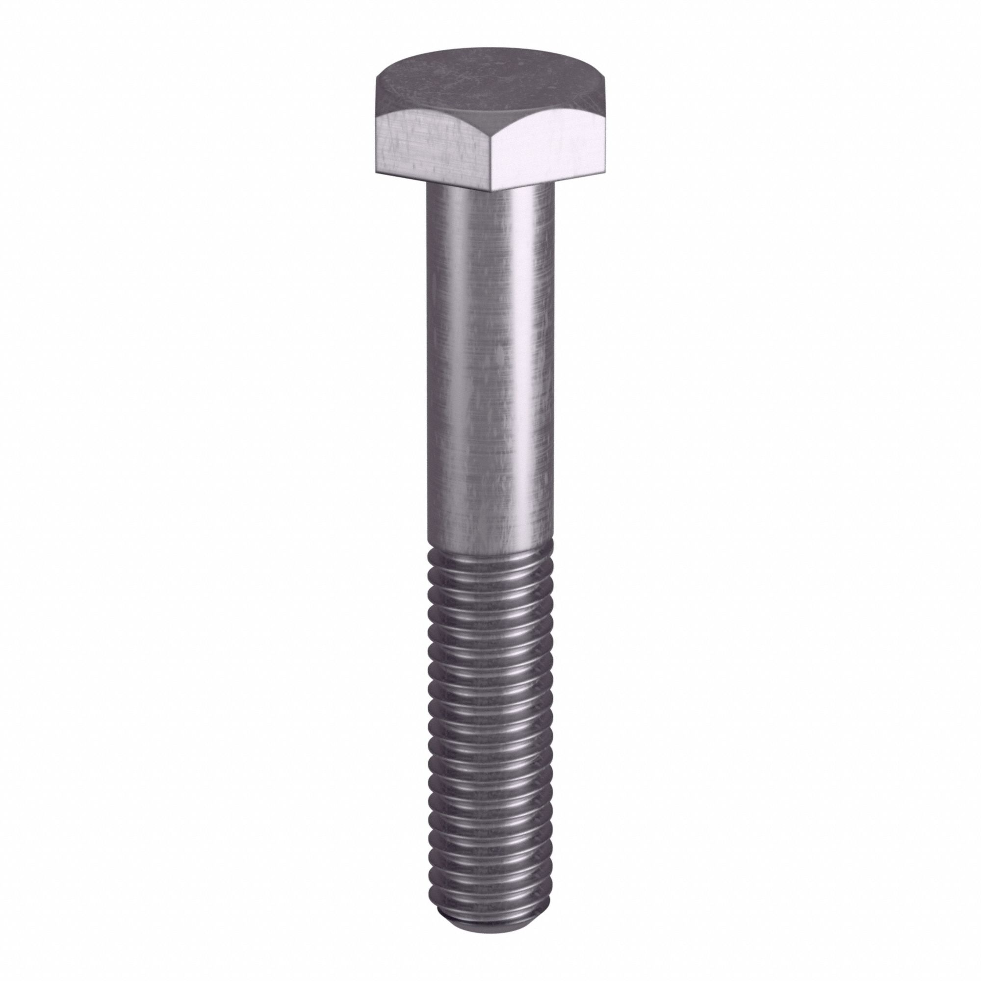 Heavy Hex Bolt: Stainless Steel, Grade B8M, Plain, 3/8"-16 Thread Size, 2 1/2 in lg, 5 PK