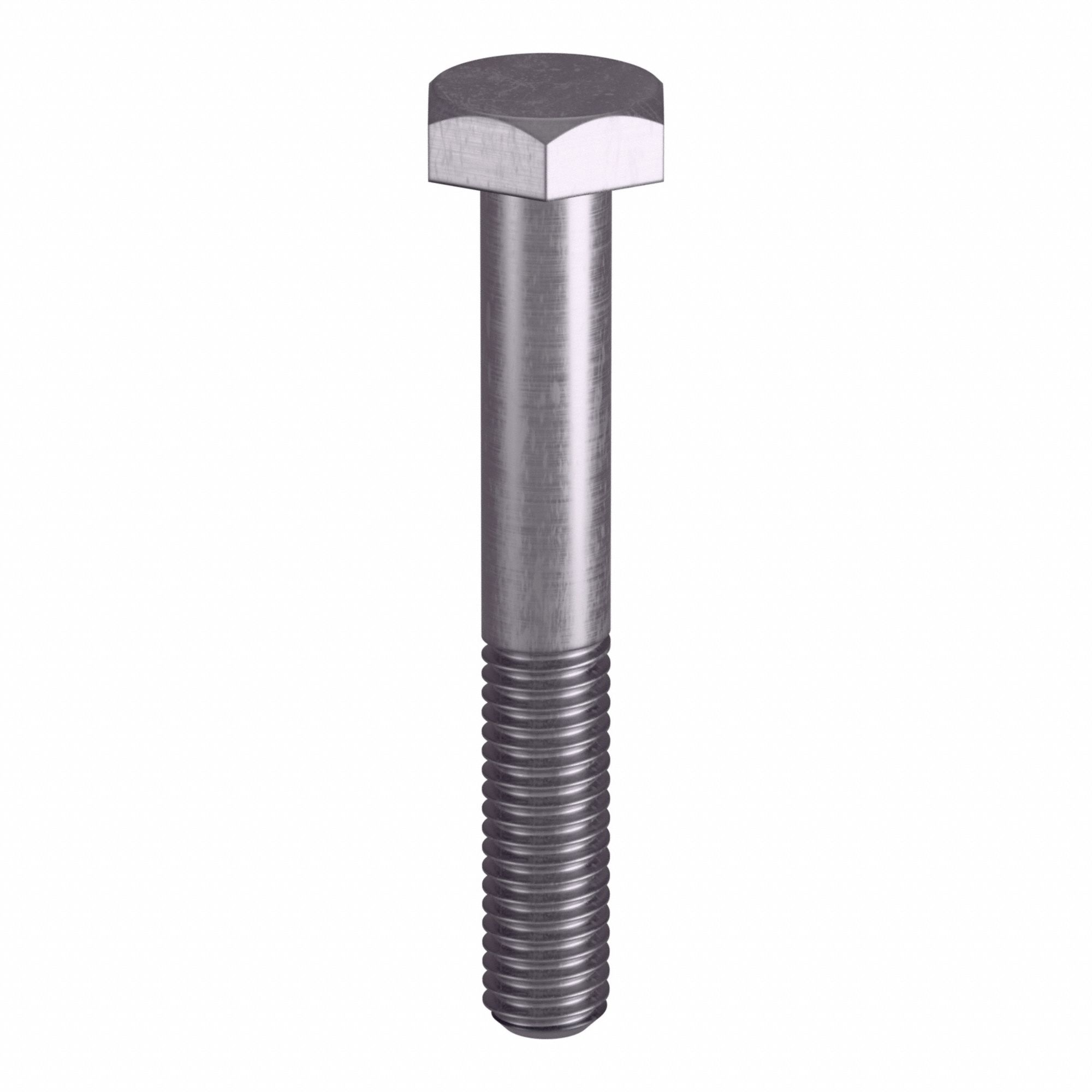 Heavy Hex Bolt: Stainless Steel, Grade B8M, Plain, 3/8"-16 Thread Size, 2 3/4 in lg, 5 PK