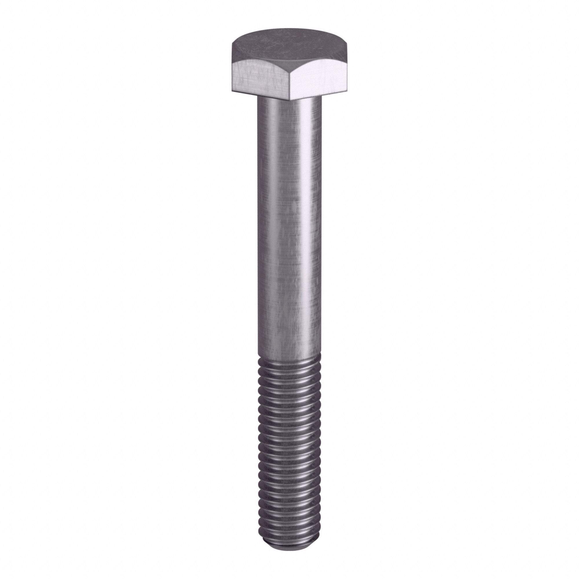 Heavy Hex Bolt: Stainless Steel, Grade B8M, Plain, 3/8"-16 Thread Size, 3 in lg, 5 PK