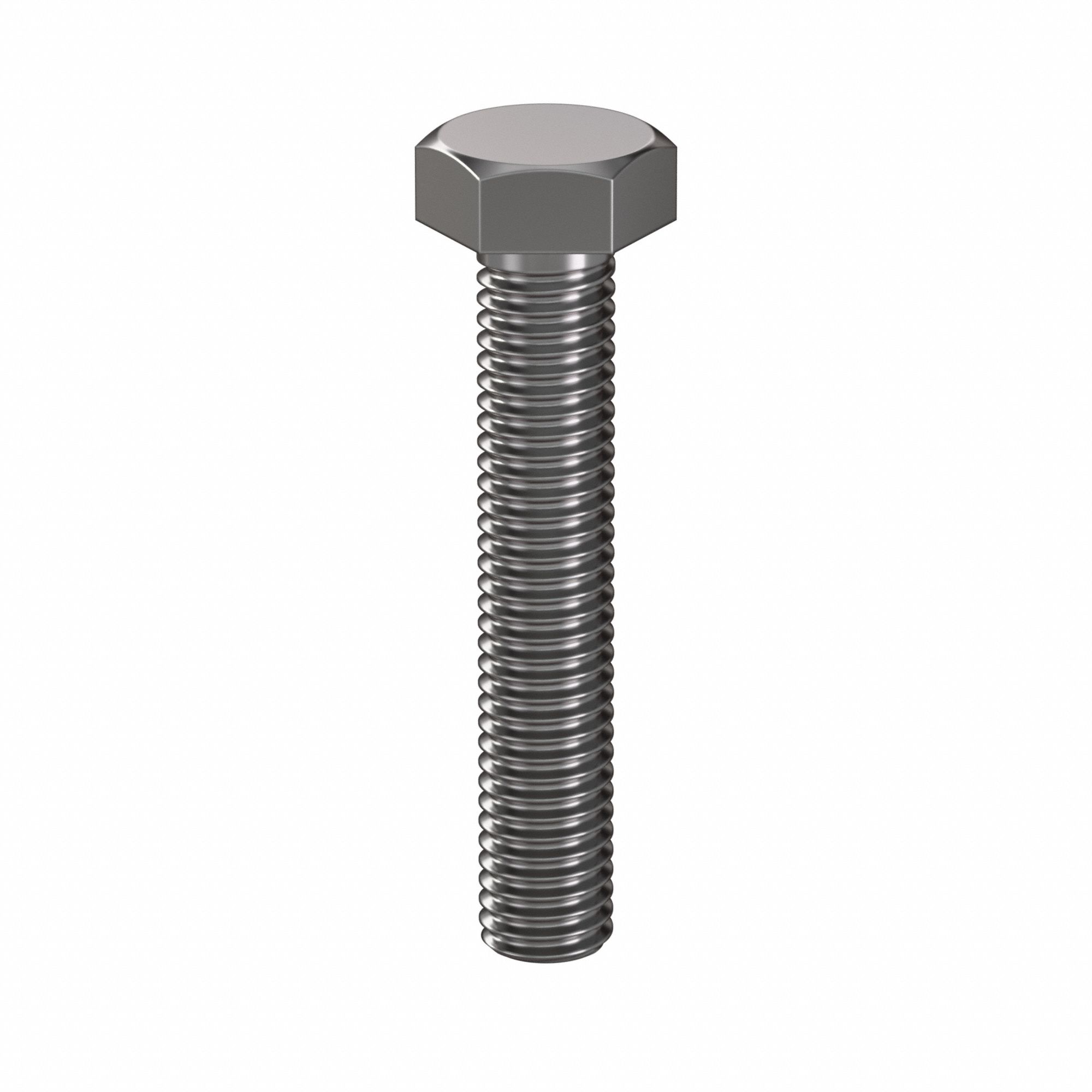 Hex Head Cap Screw: Steel, Class 10.9, Plain, M8, Metric, 45 mm lg, Fully Threaded, Metric, 100 PK