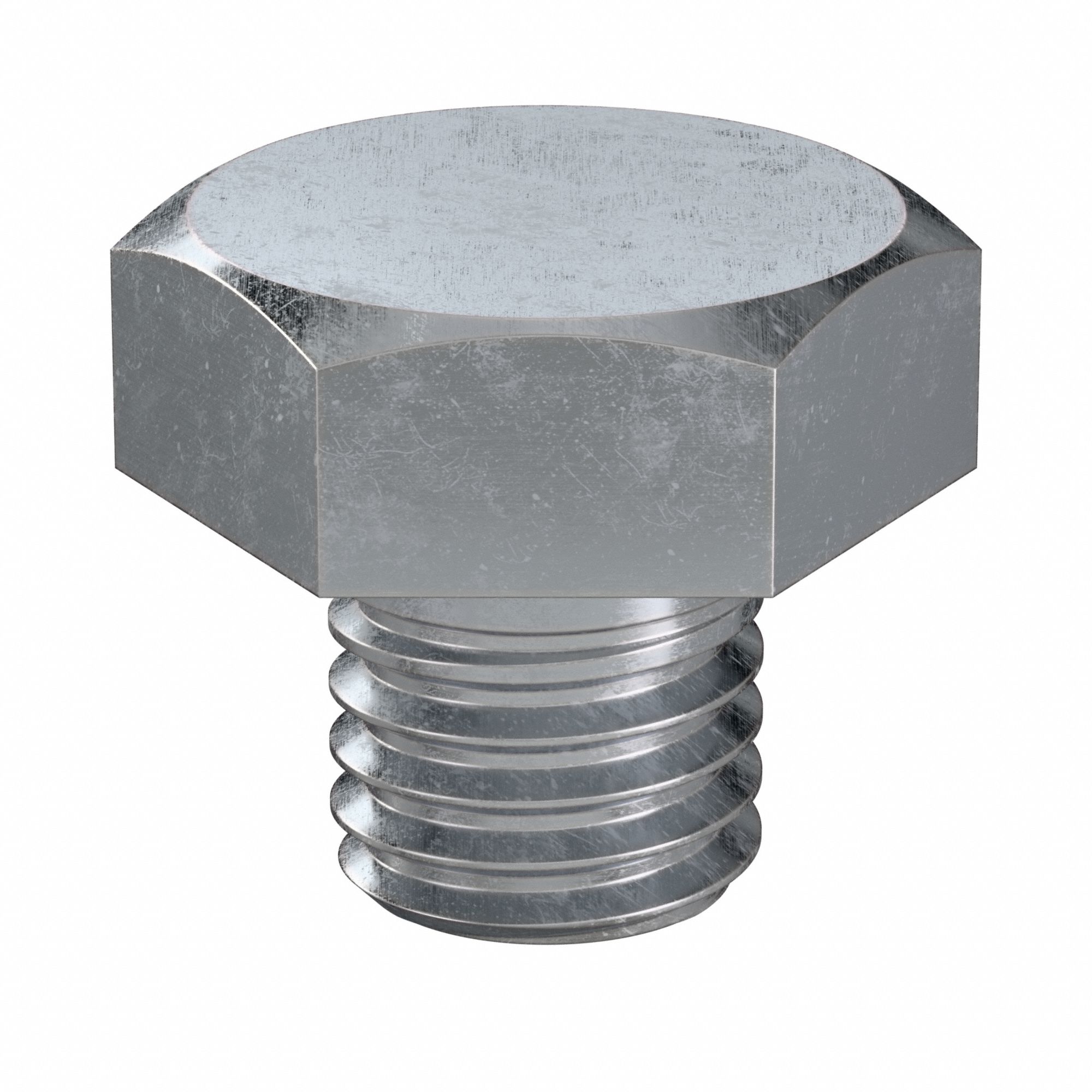 Hex Head Cap Screw: Steel, Class 8.8, Zinc Plated, M10, Metric, 10 mm lg, Fully Threaded, 100 PK