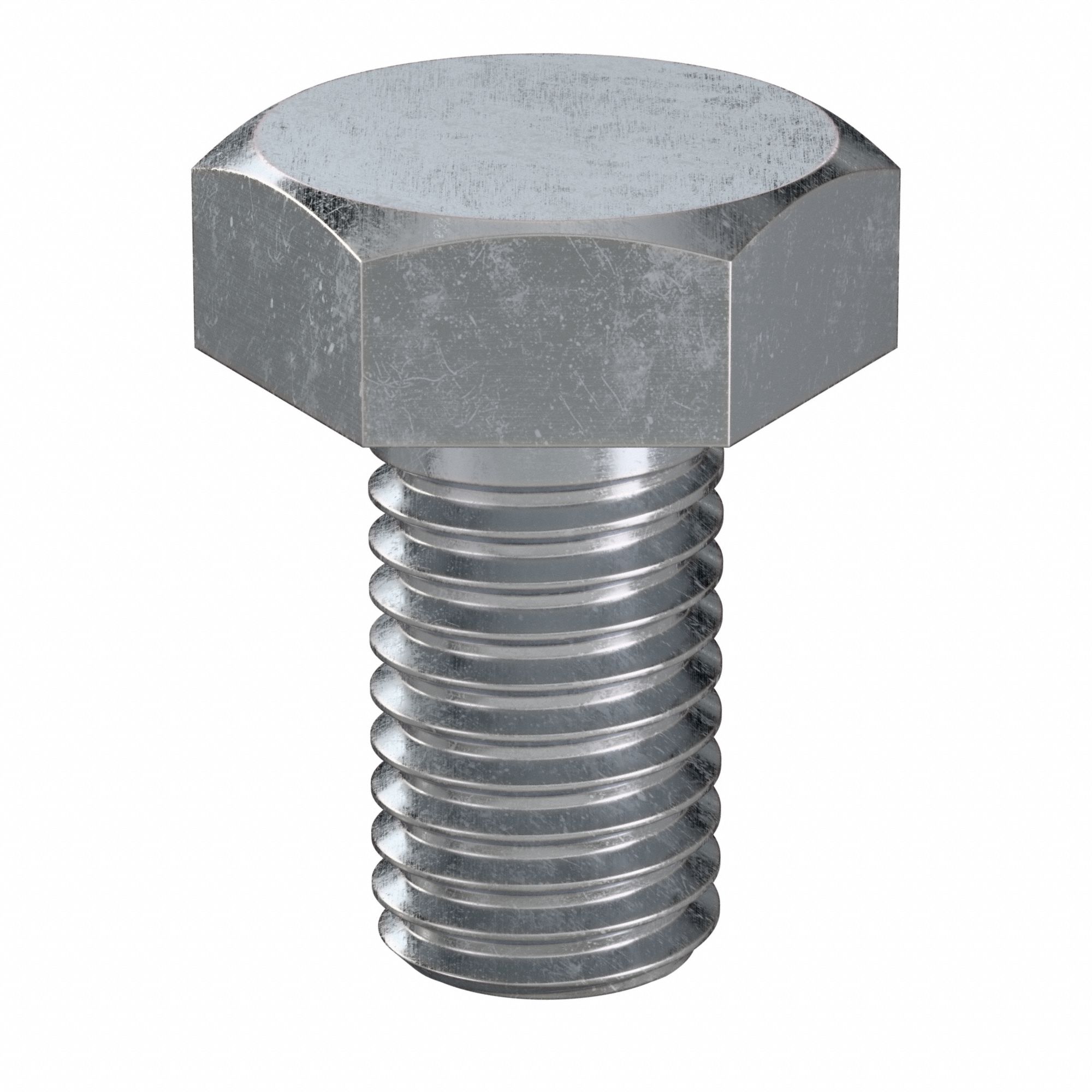 Hex Head Cap Screw: Steel, Class 8.8, Zinc Plated, M10, Metric, 18 mm lg, Fully Threaded, 100 PK