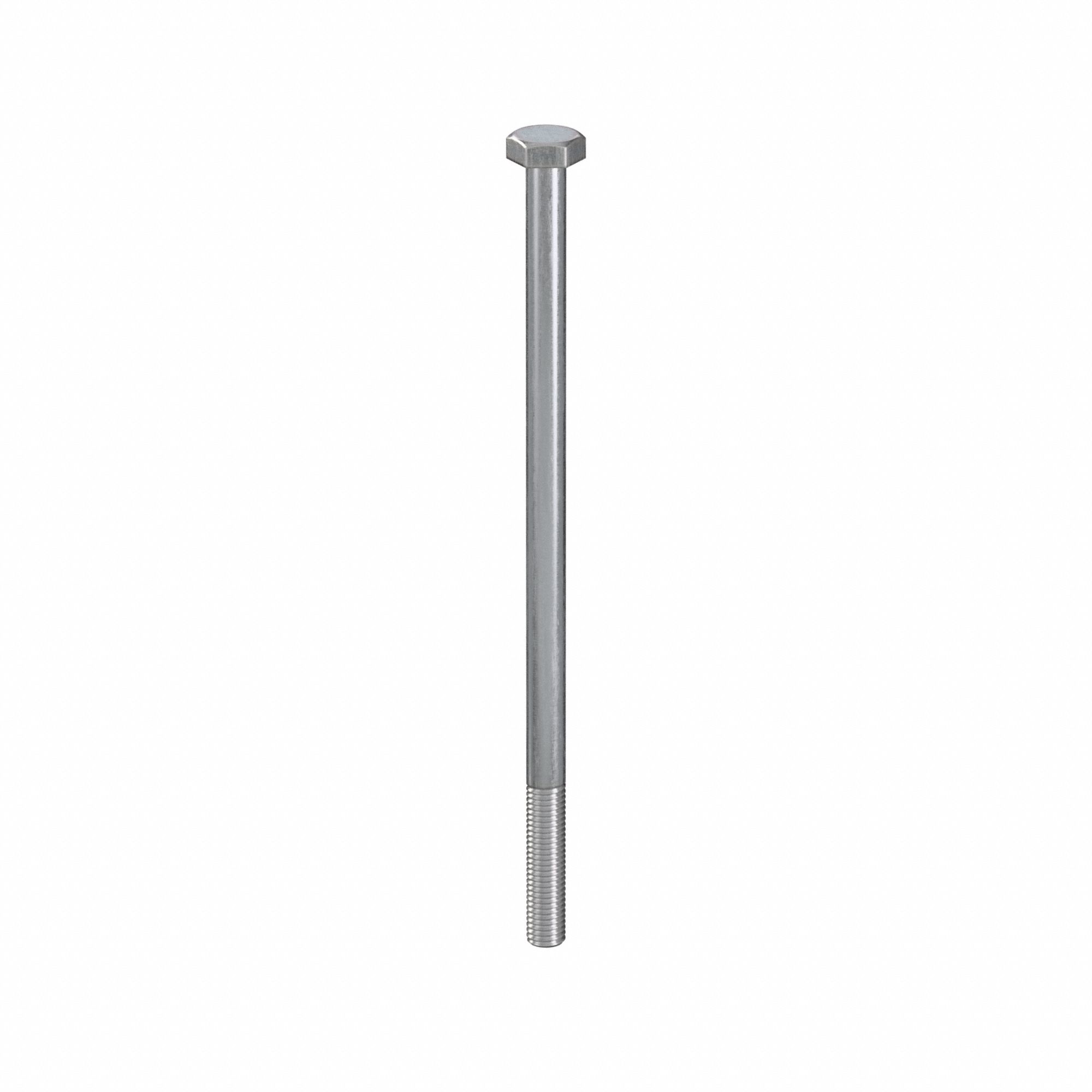 Hex Head Cap Screw: Steel, Class 8.8, Zinc Plated, M10, Metric, 210 mm lg, Partially Threaded, 25 PK