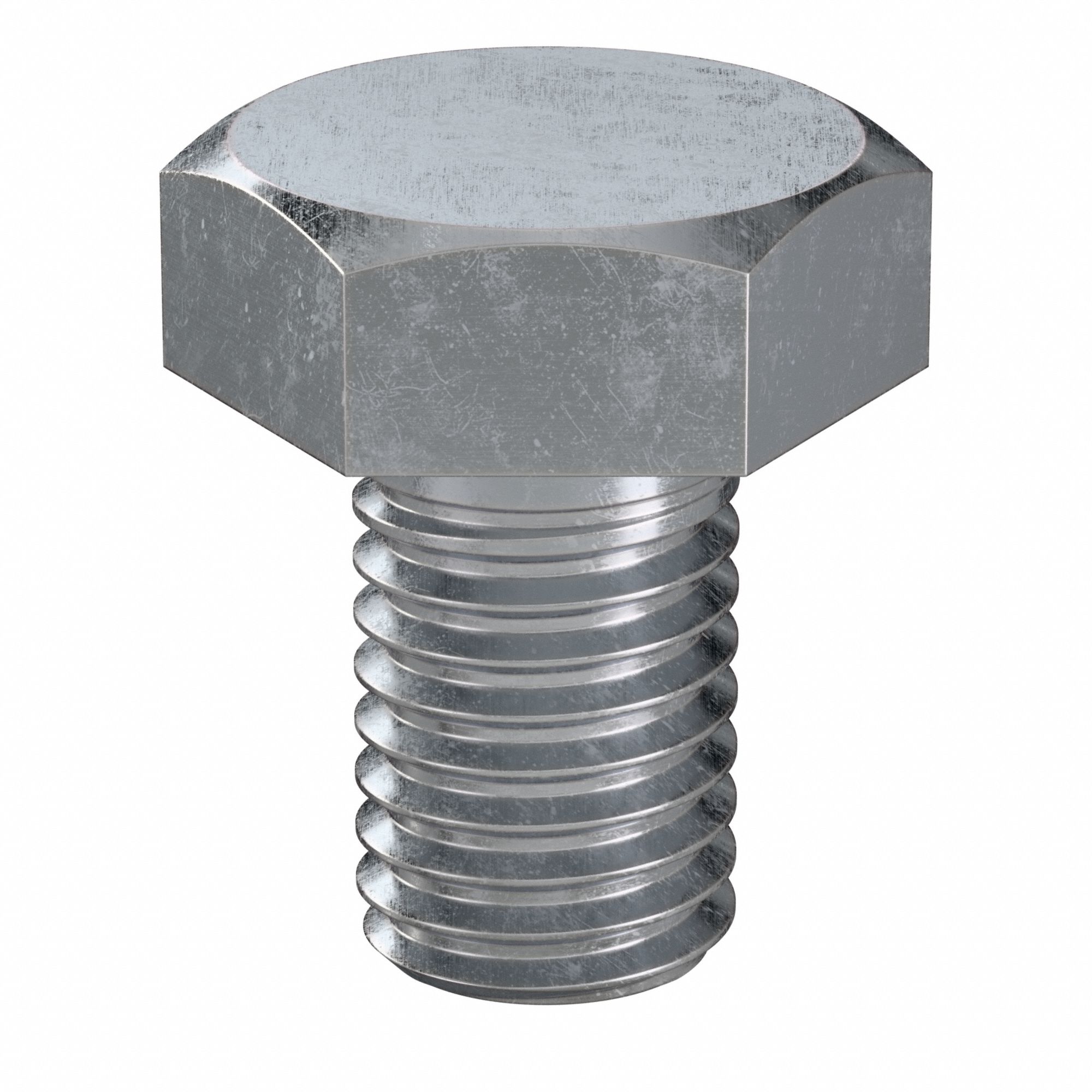 Hex Head Cap Screw: Steel, Class 8.8, Zinc Plated, M10, Metric, 16 mm lg, Fully Threaded, 100 PK