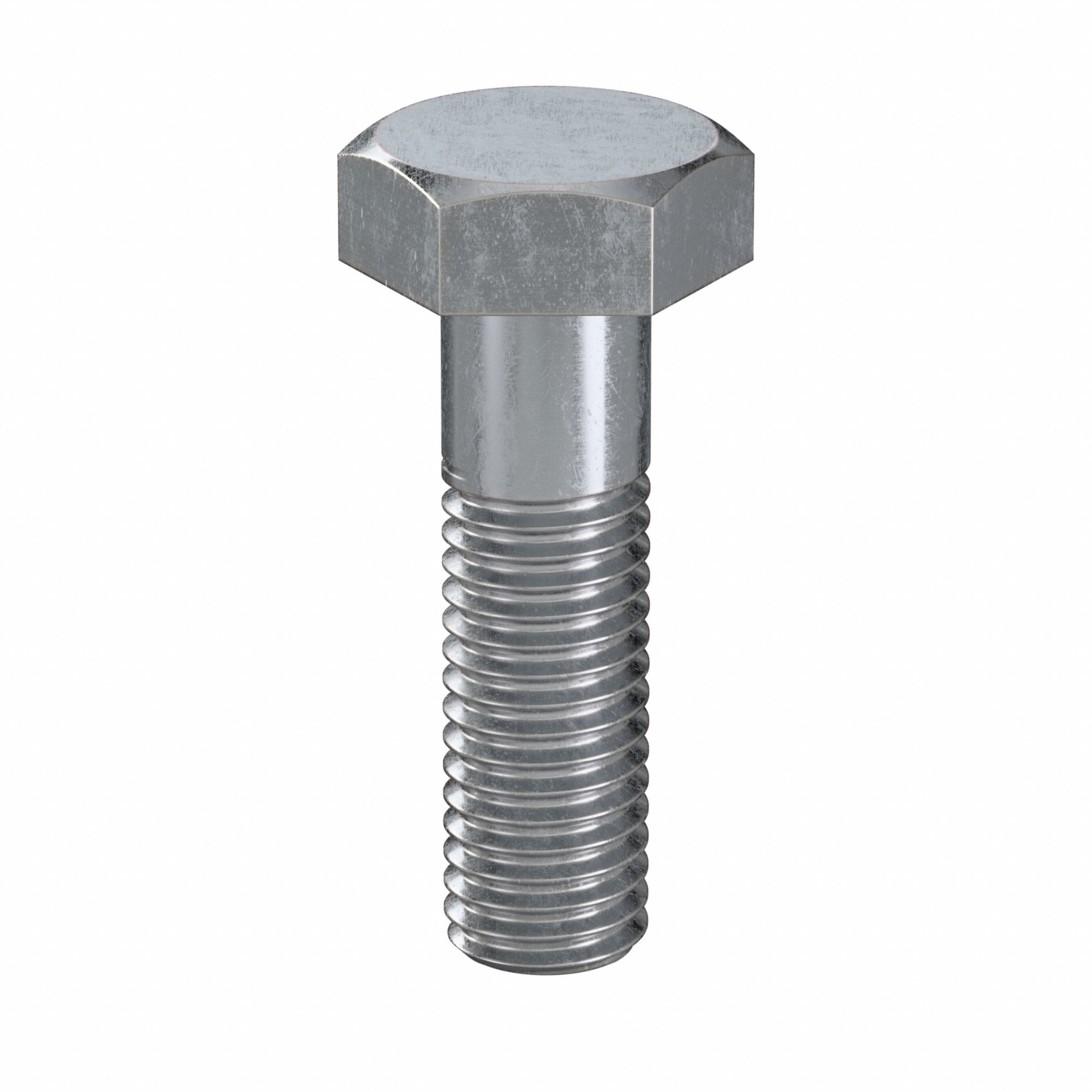 Hex Head Cap Screw: Steel, Class 8.8, Zinc Plated, M10, Metric, 35 mm lg, Partially Threaded, 100 PK