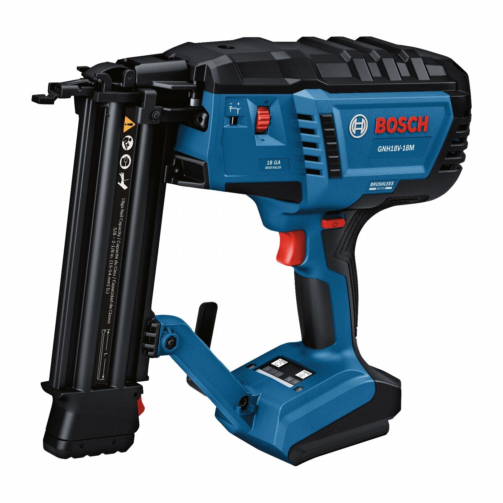 Nail Gun: Brad, Bump, For 18 ga Nail Gauge, Adhesive, 0°, Tool Only, For 1.2 mm Nail Shank Dia