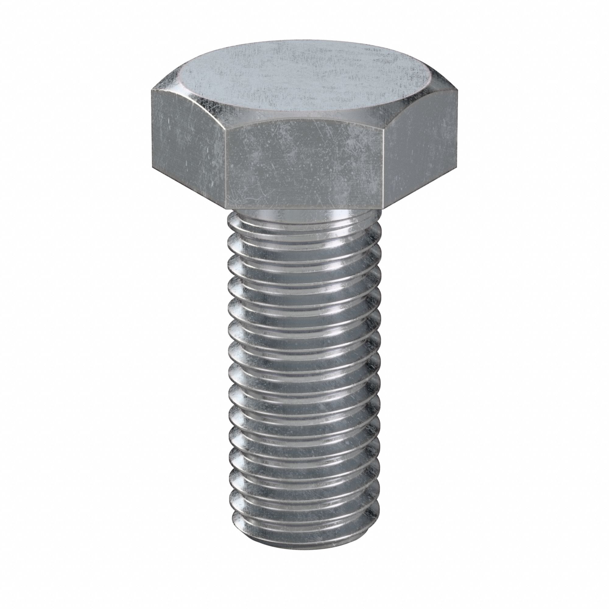 Hex Head Cap Screw: Steel, Class 8.8, Zinc Plated, M10, Metric, 25 mm lg, Fully Threaded, 50 PK