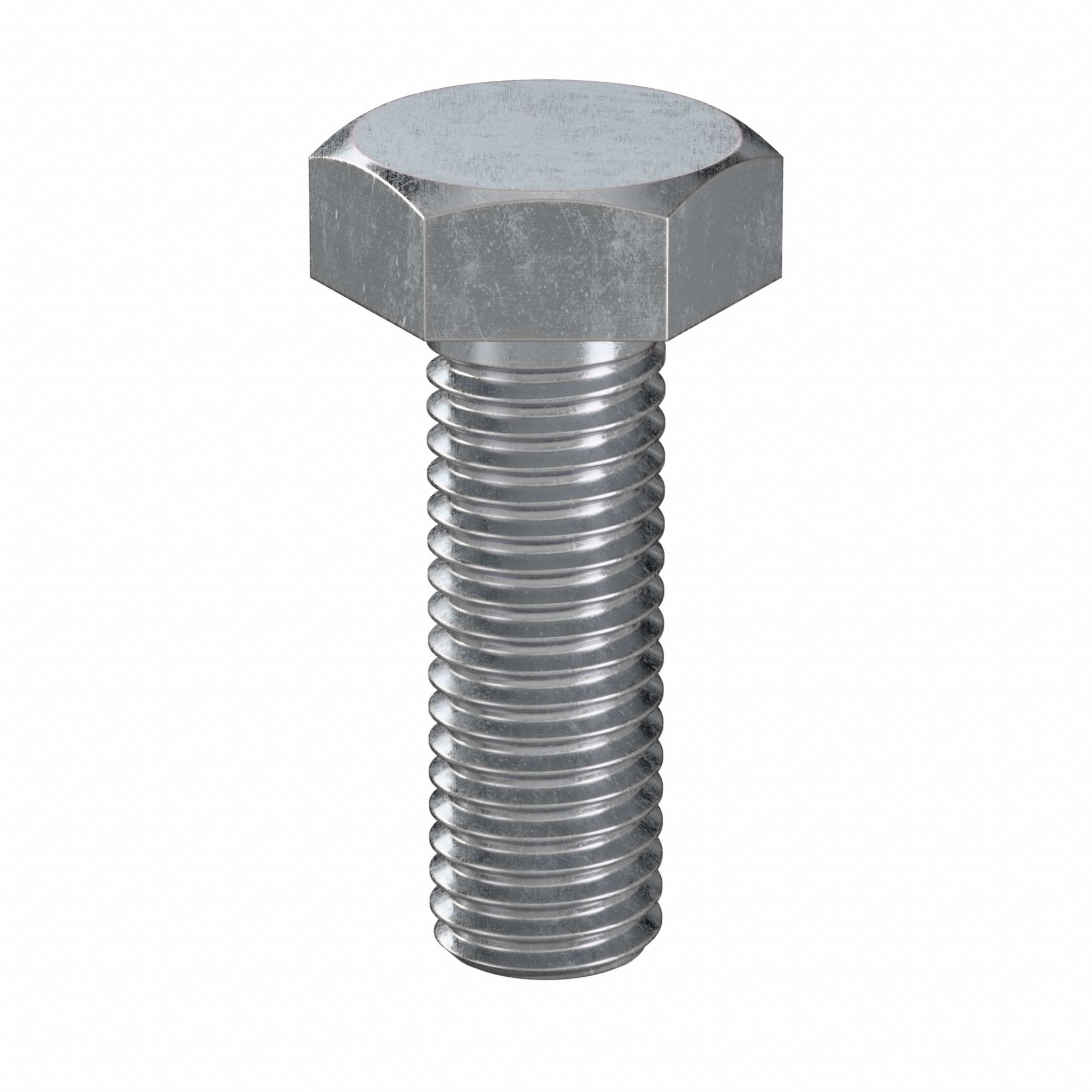 Hex Head Cap Screw: Steel, Class 8.8, Zinc Plated, M10, Metric, 30 mm lg, Fully Threaded, 50 PK