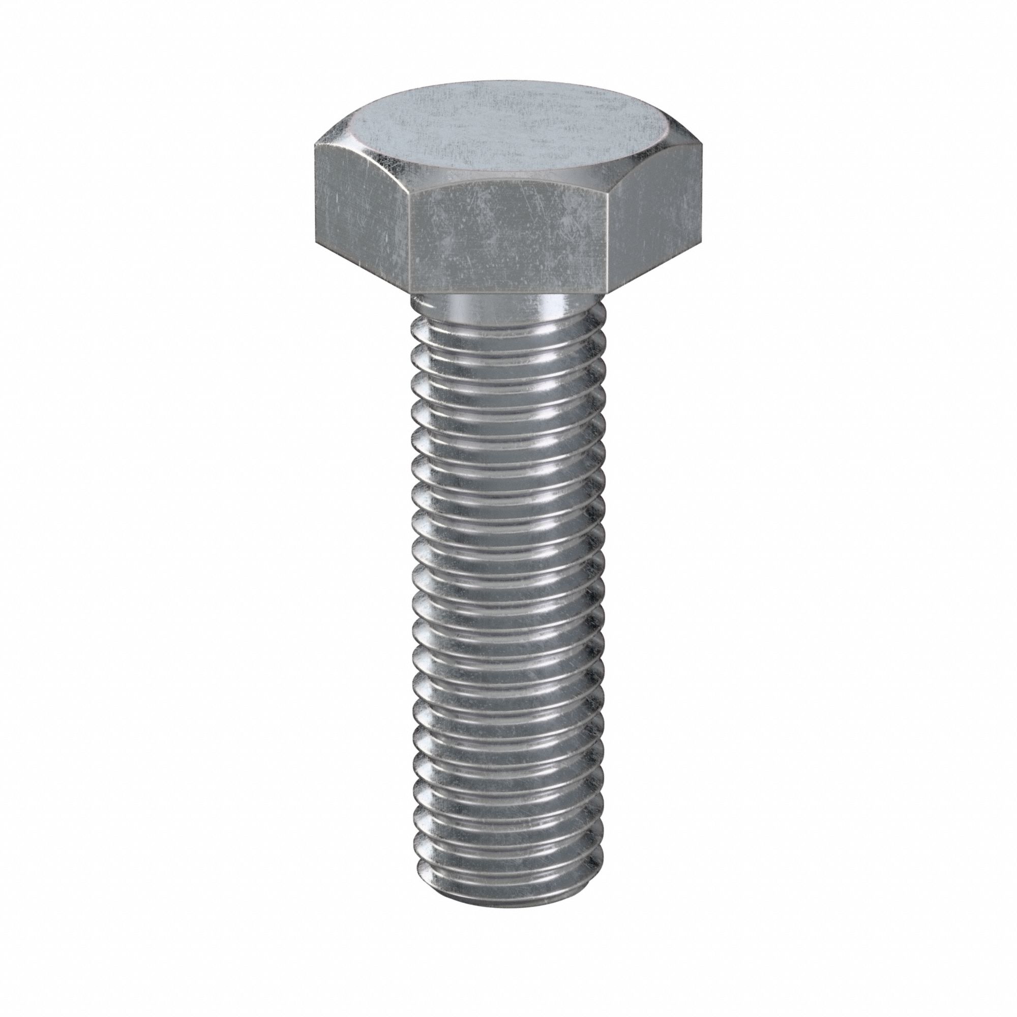 Hex Head Cap Screw: Steel, Class 8.8, Zinc Plated, M10, Metric, 35 mm lg, Fully Threaded, 50 PK