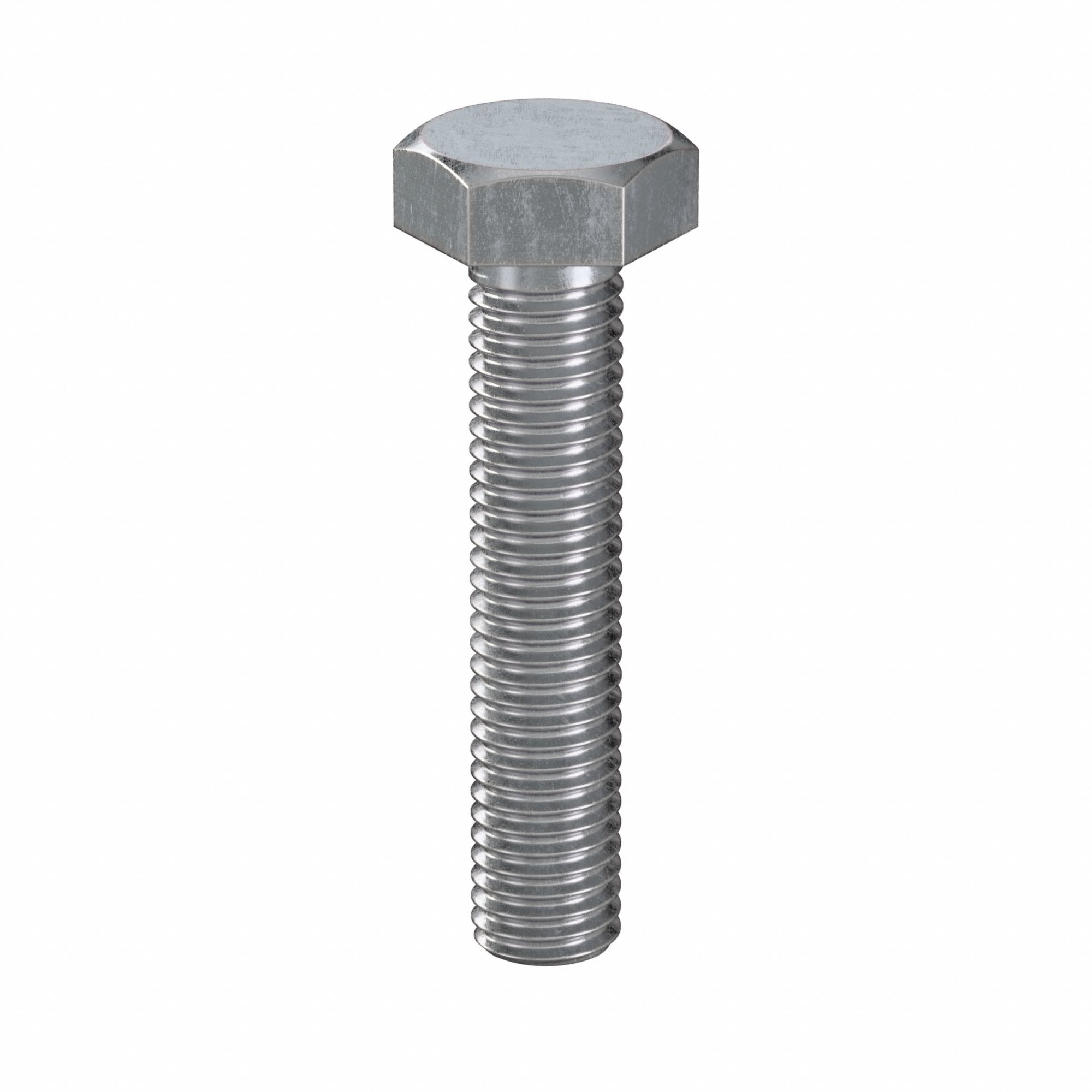 Hex Head Cap Screw: Steel, Class 8.8, Zinc Plated, M10, Metric, 50 mm lg, Fully Threaded, 50 PK