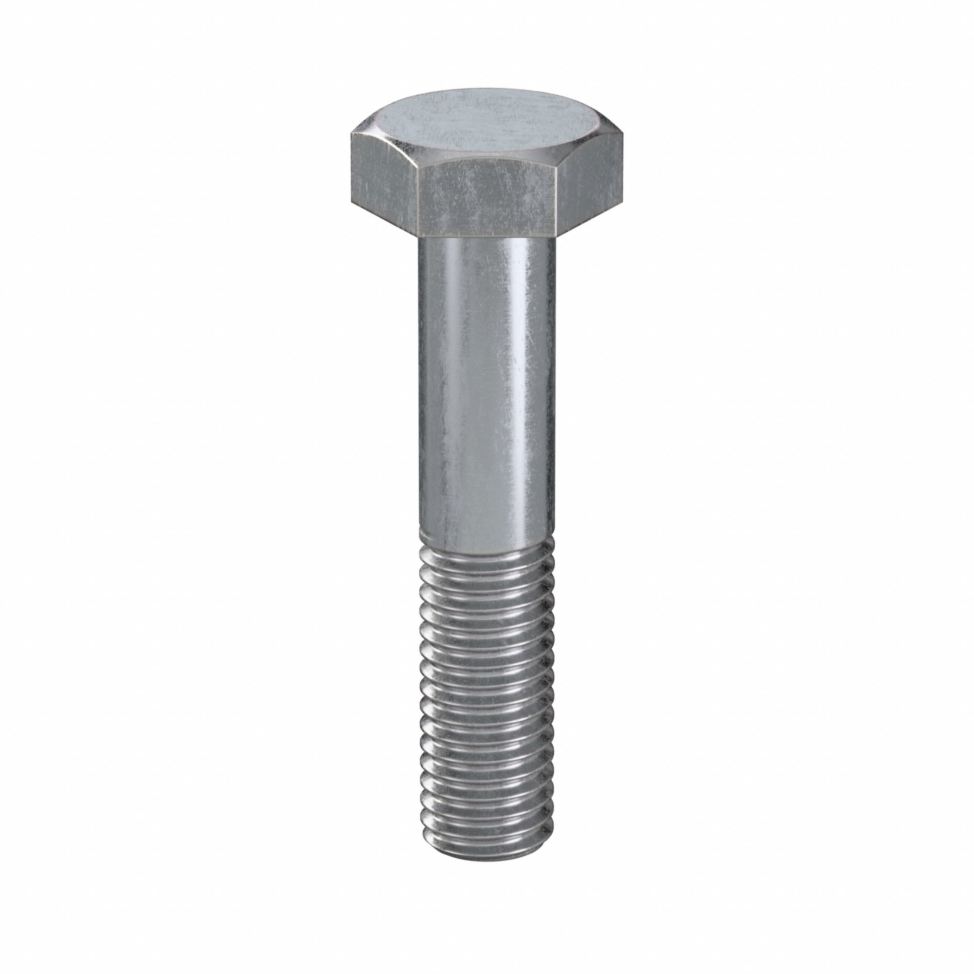 Hex Head Cap Screw: Steel, Class 8.8, Zinc Plated, M10, Metric, 50 mm lg, Partially Threaded, 50 PK
