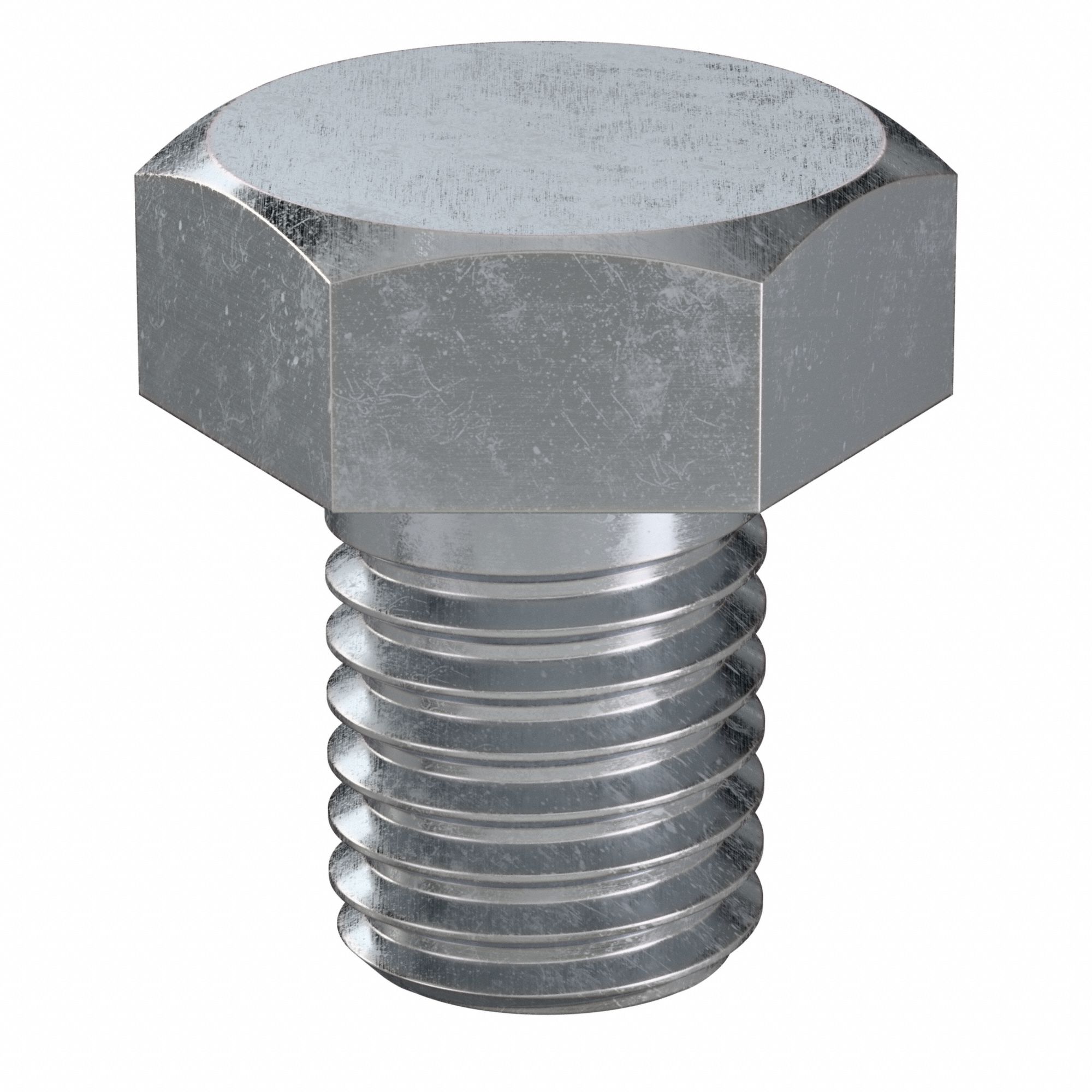 Hex Head Cap Screw: Steel, Class 8.8, Zinc Plated, M12, Metric, 16 mm lg, Fully Threaded, 50 PK