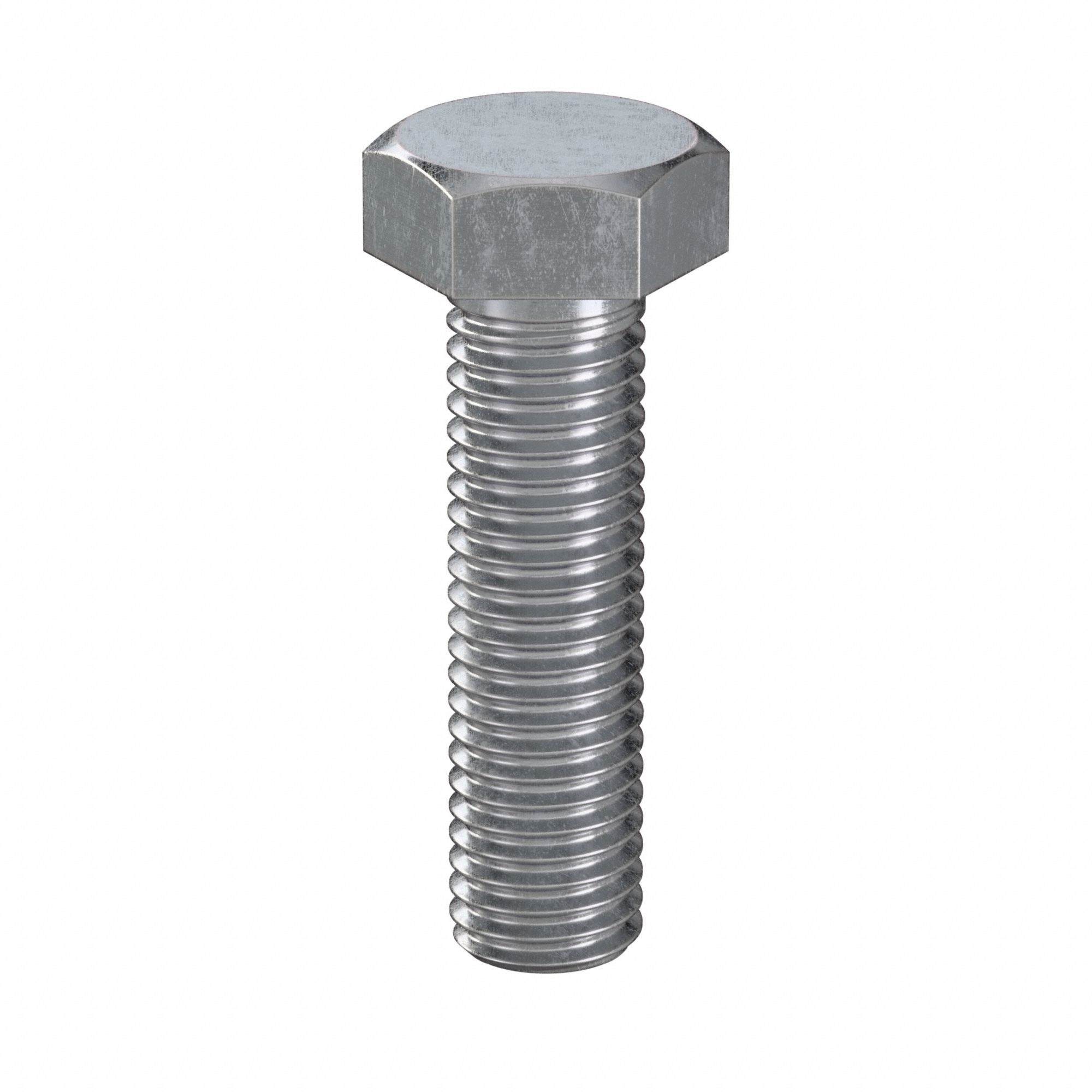 Hex Head Cap Screw: Steel, Class 8.8, Zinc Plated, M12, Metric, 45 mm lg, Fully Threaded, 50 PK