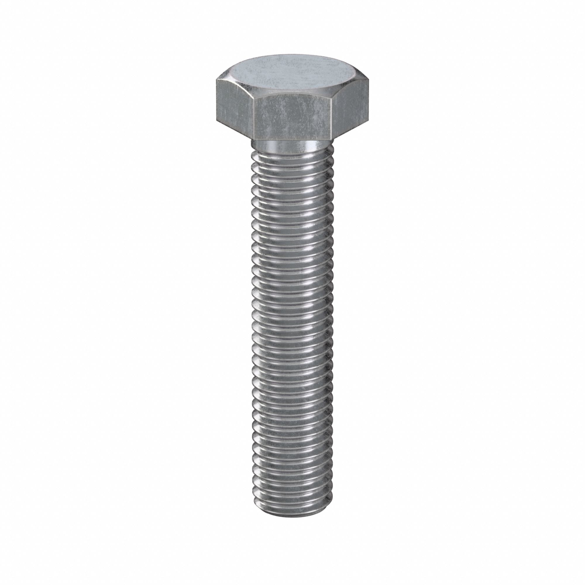 Hex Head Cap Screw: Steel, Class 8.8, Zinc Plated, M12, Metric, 60 mm lg, Fully Threaded, 50 PK